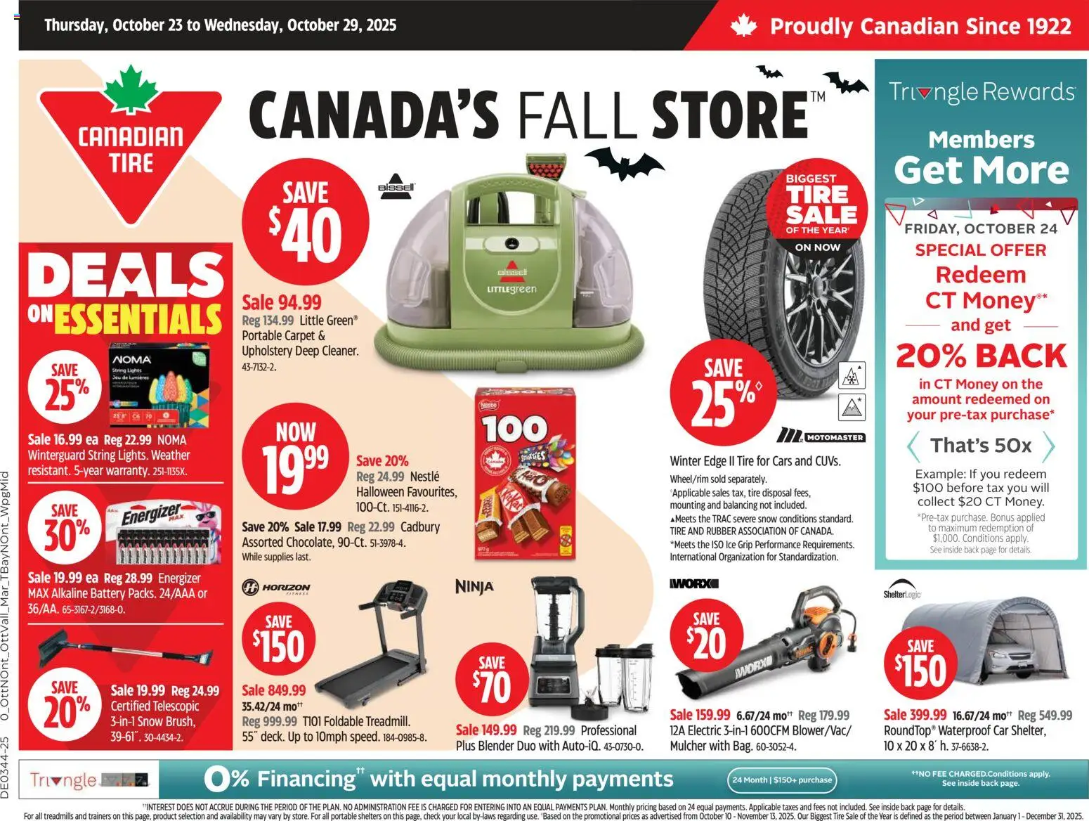 Canadian Tire weekly flyer - page 1- valid from Oct 23, 2025