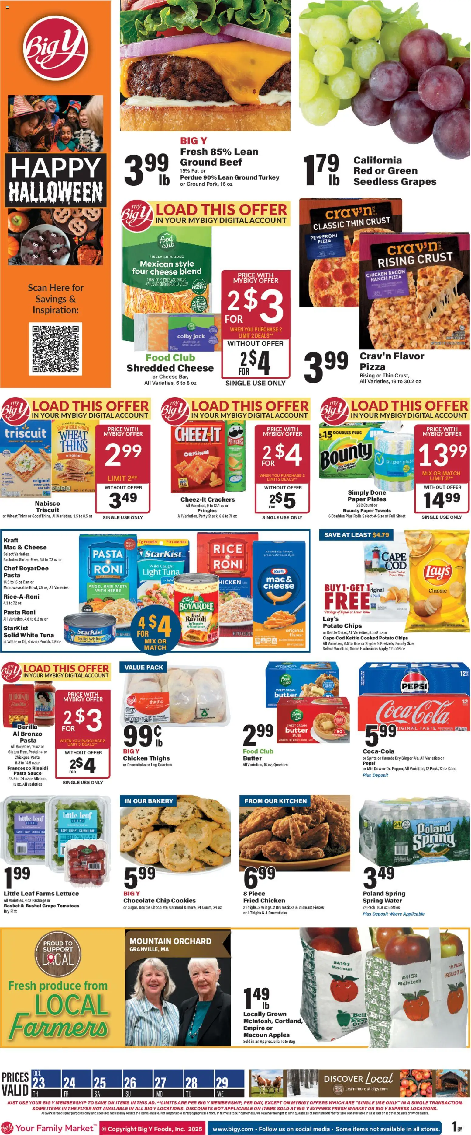Big Y Weekly Ad - page 1- valid from 10/29/2025