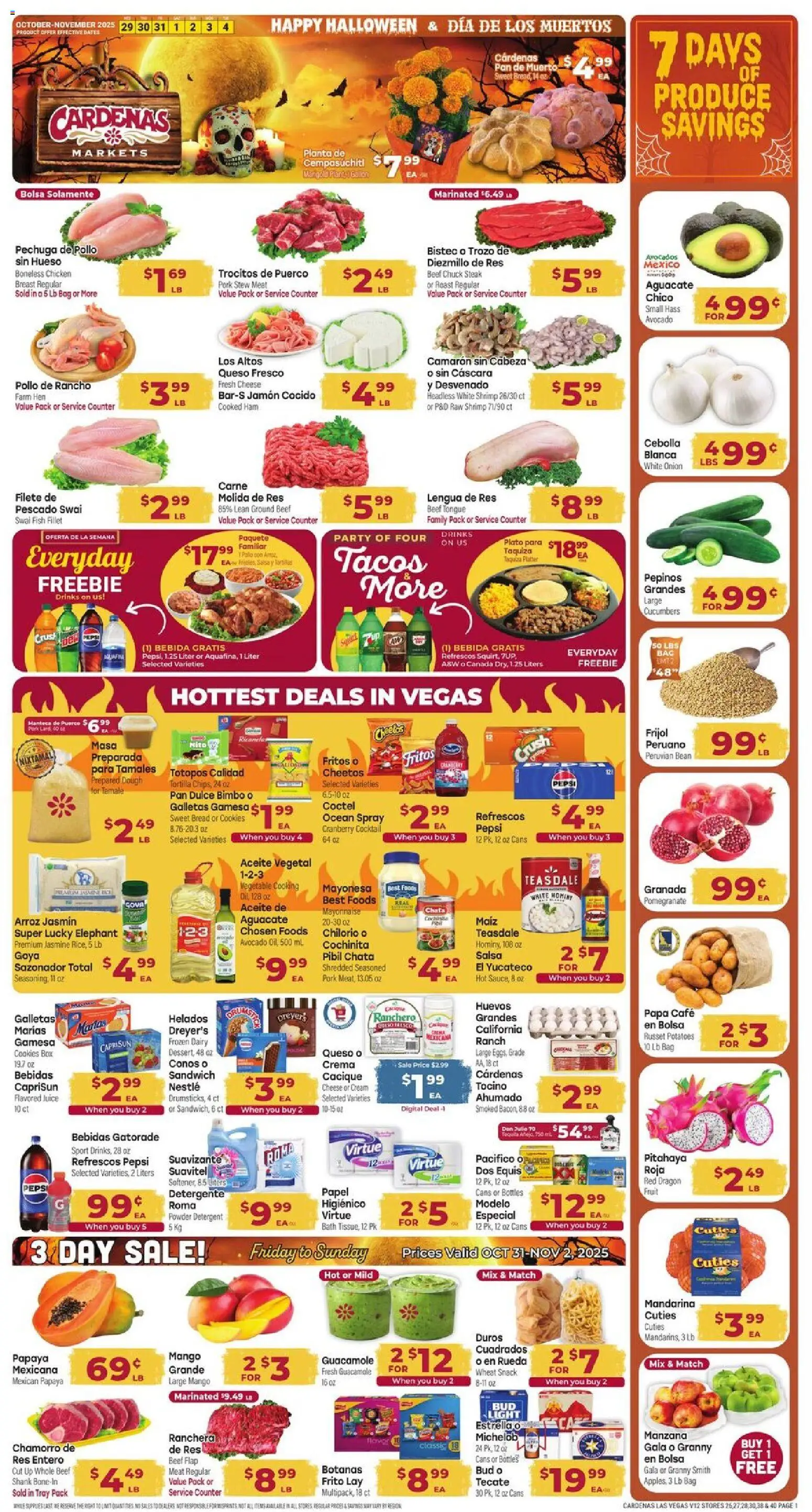 Cardenas Weekly Ad - NV - page 1- valid from 10/29/2025
