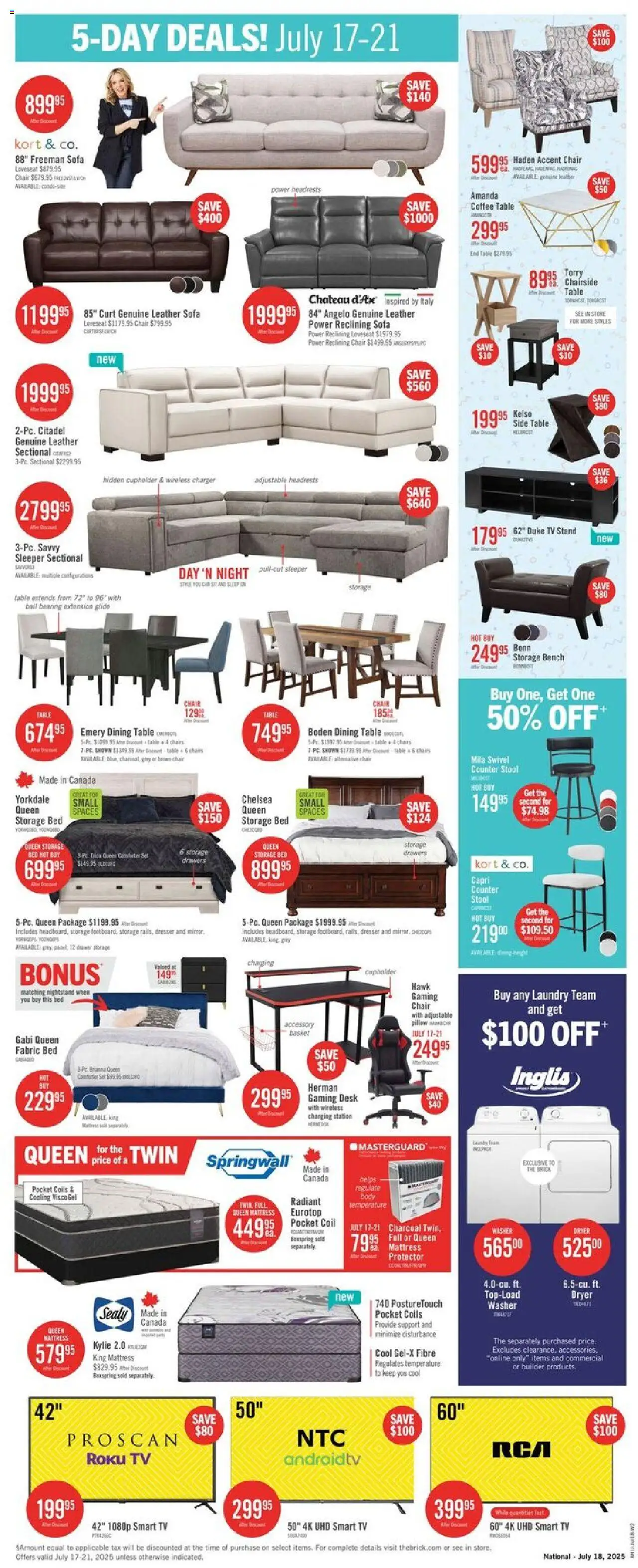 The Brick weekly flyer / circulaire - page 2- valid from Jul 17, 2025