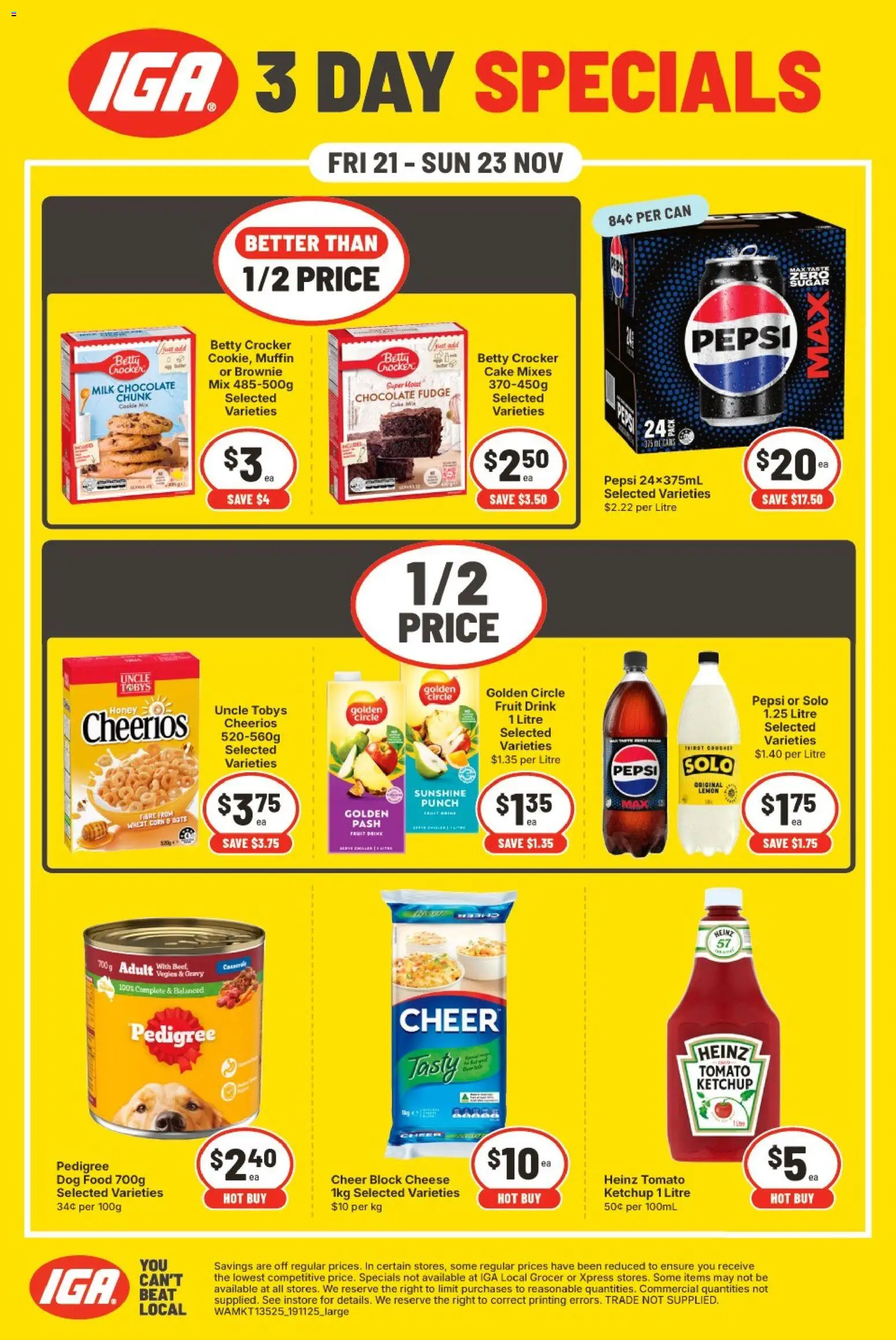 IGA - 3 Day Specials - page 1- valid from 21/11/2025