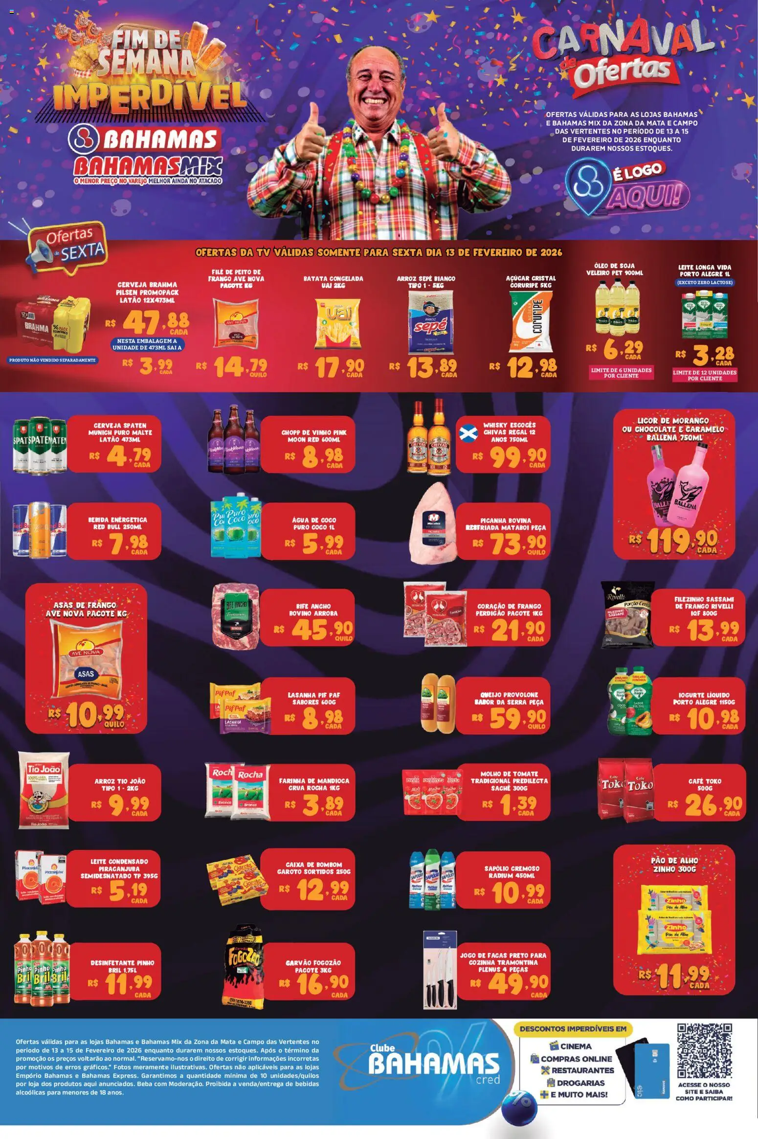 Bahamas Supermercados - Ofertas Fim de Semana Imperdível - página 1- válido a partir de 13/02/2026
