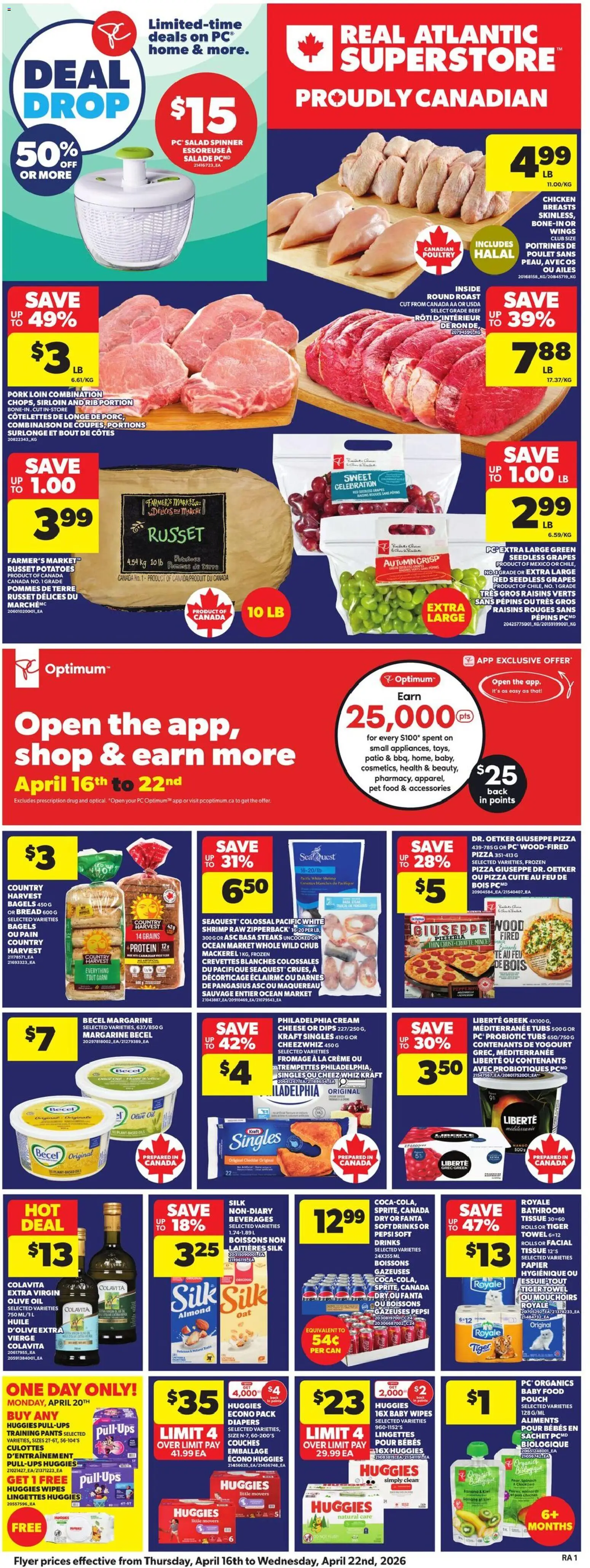 Atlantic Superstore weekly flyer / circulaire - page 3- valid from Apr 16, 2026