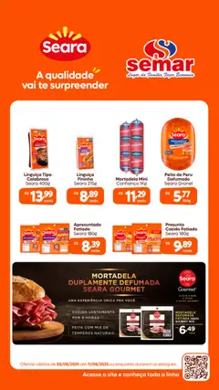 Pré-visualização Semar Supermercado - Ofertas Seara válida a partir de 05/08/2025