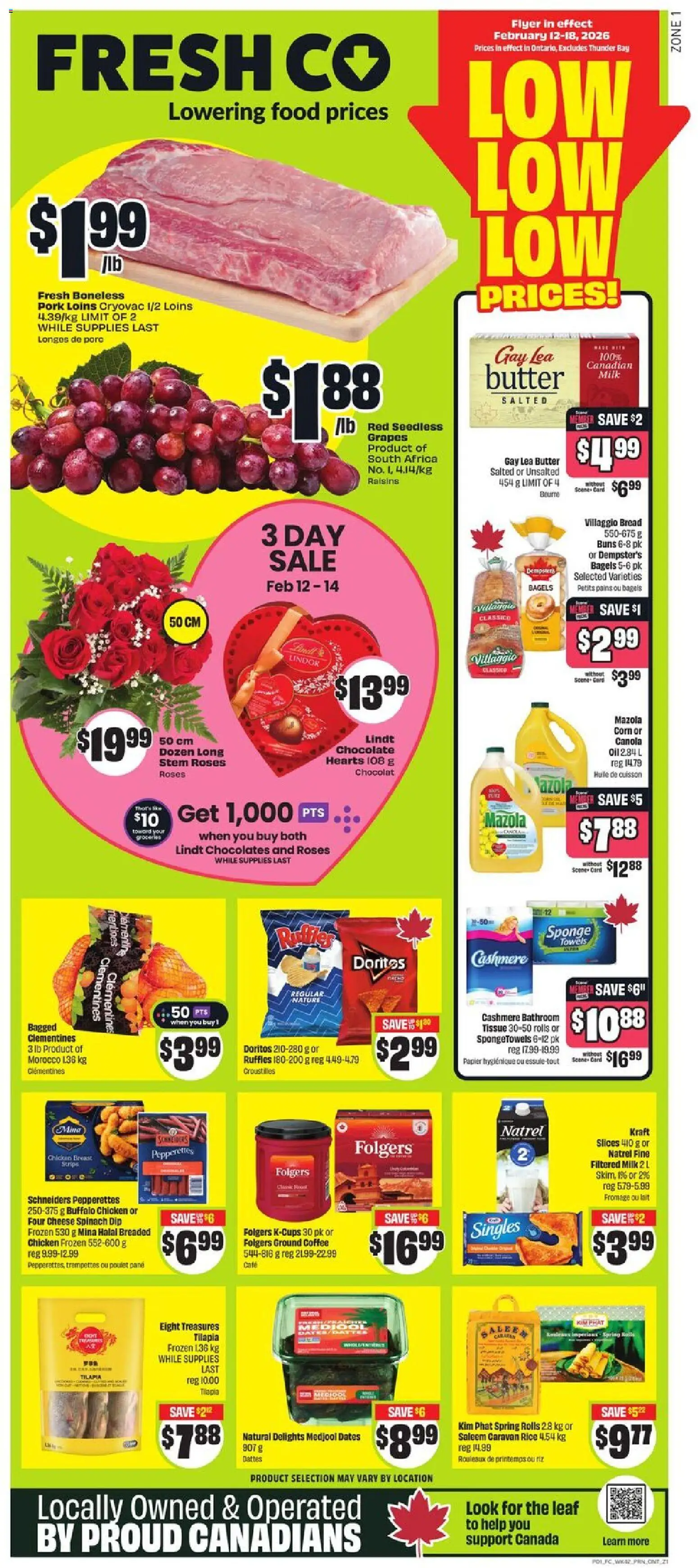 FreshCo weekly flyer / circulaire - page 1- valid from Feb 12, 2026