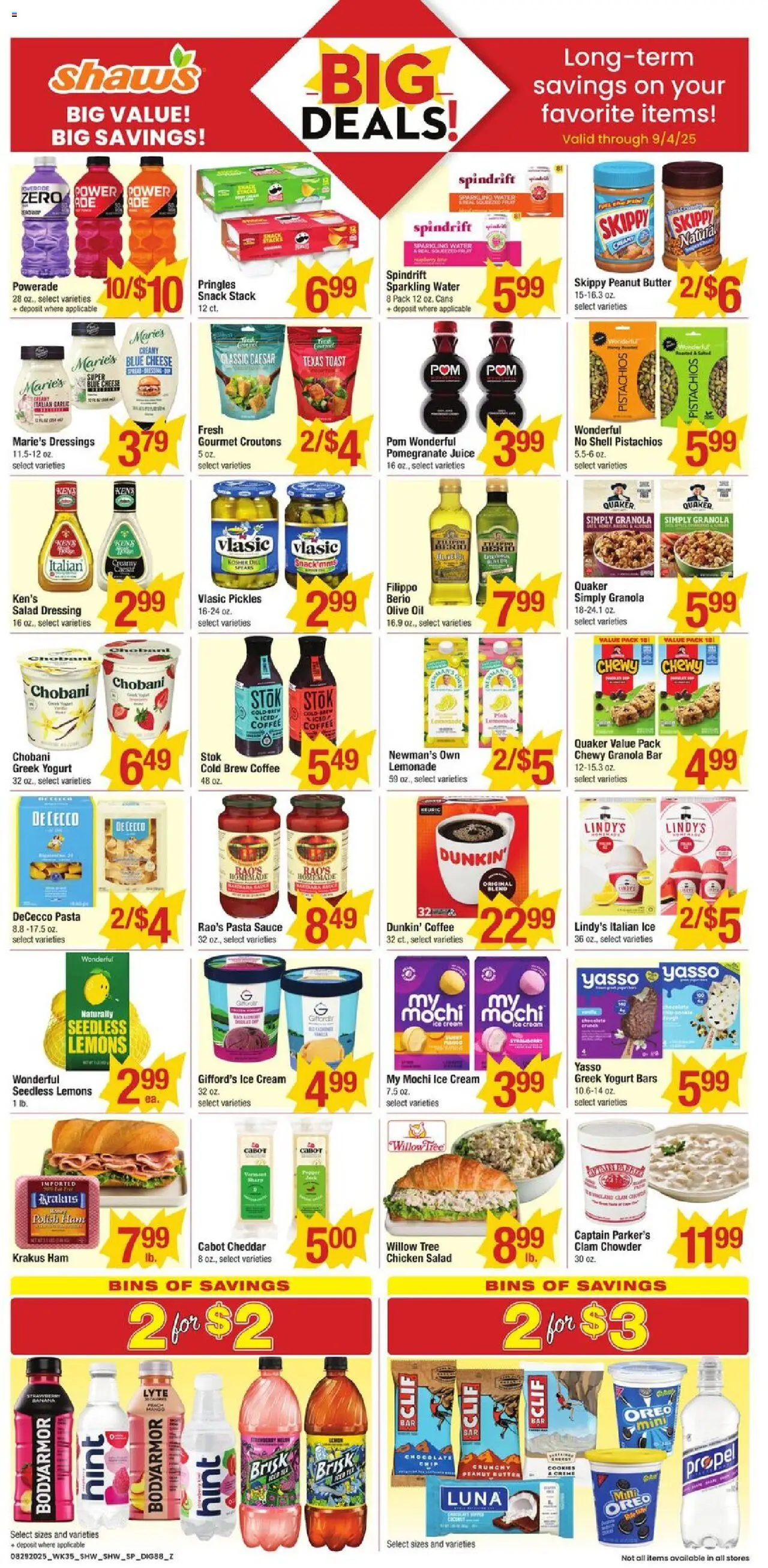 Star Market Additional Savings - page 1- valid from 08/29/2025