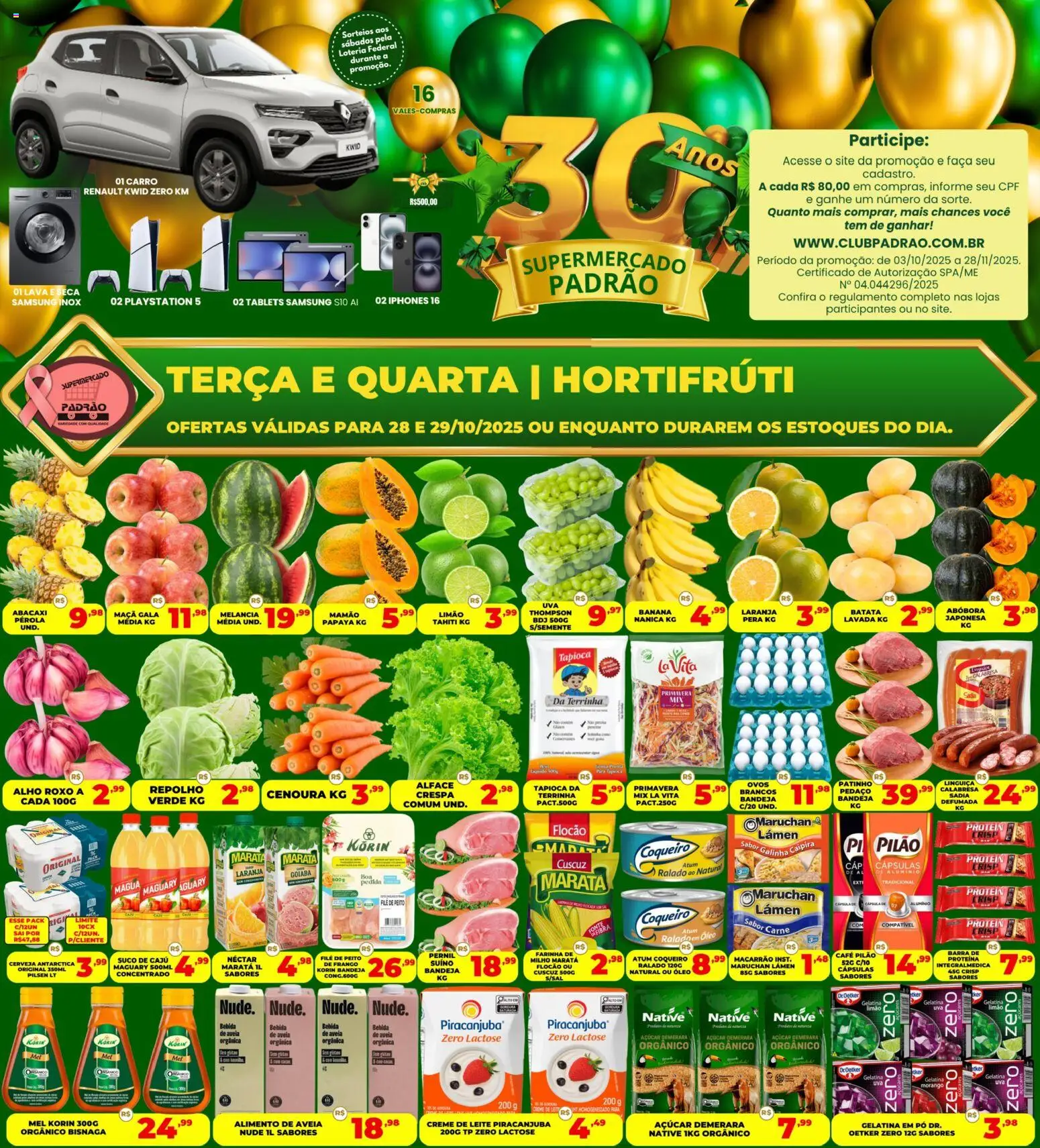 Supermercado Padrão - Ofertas Hortifruti - página 1- válido a partir de 28/10/2025
