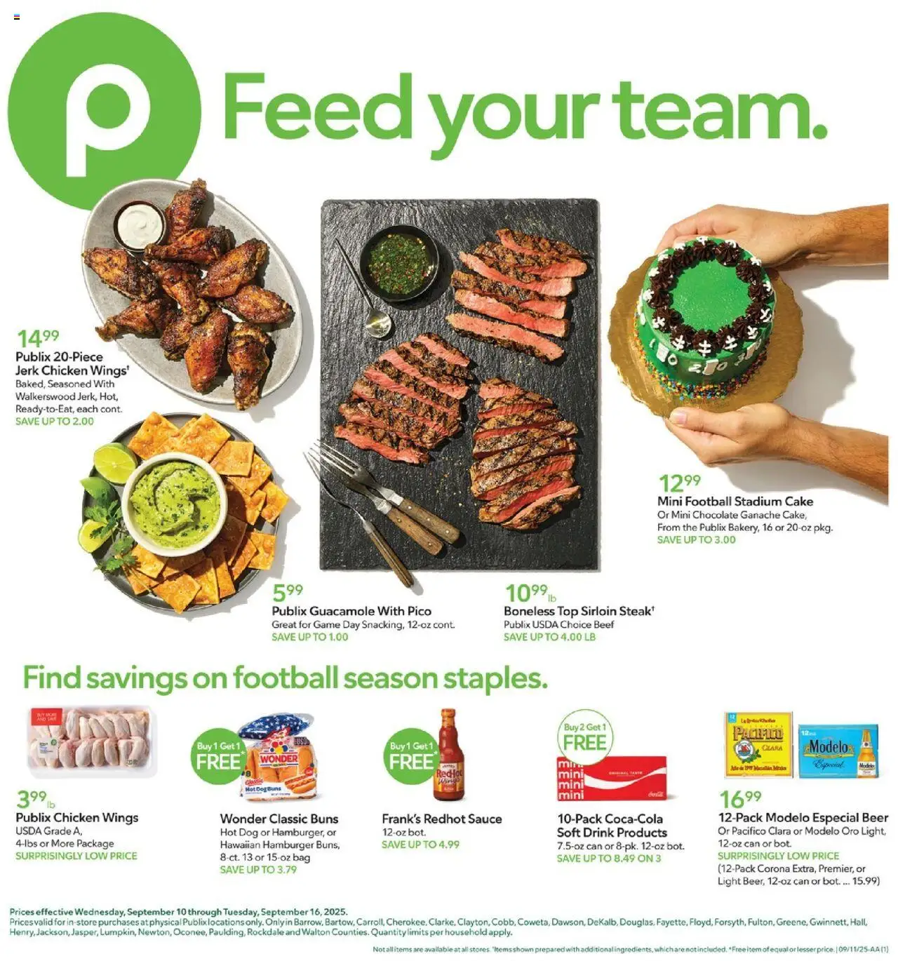 Publix Weekly Ad - page 1- valid from 09/10/2025
