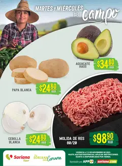 Soriana - Martes y Miércoles del Campo Súper: Ags, Nay, Jal, Qro, Col, Mich, Gto, Hgo, Tlax, Mor, Pue, Gro, Oax, Edo. de Mex, Vall válido desde 04/11/2025