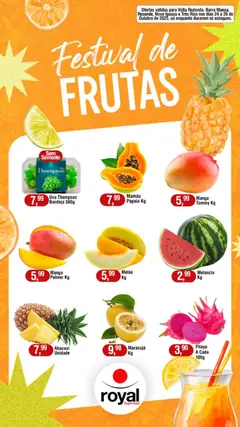 Pré-visualização Royal Supermercados - Ofertas Festival de Frutas válida a partir de 24/10/2025