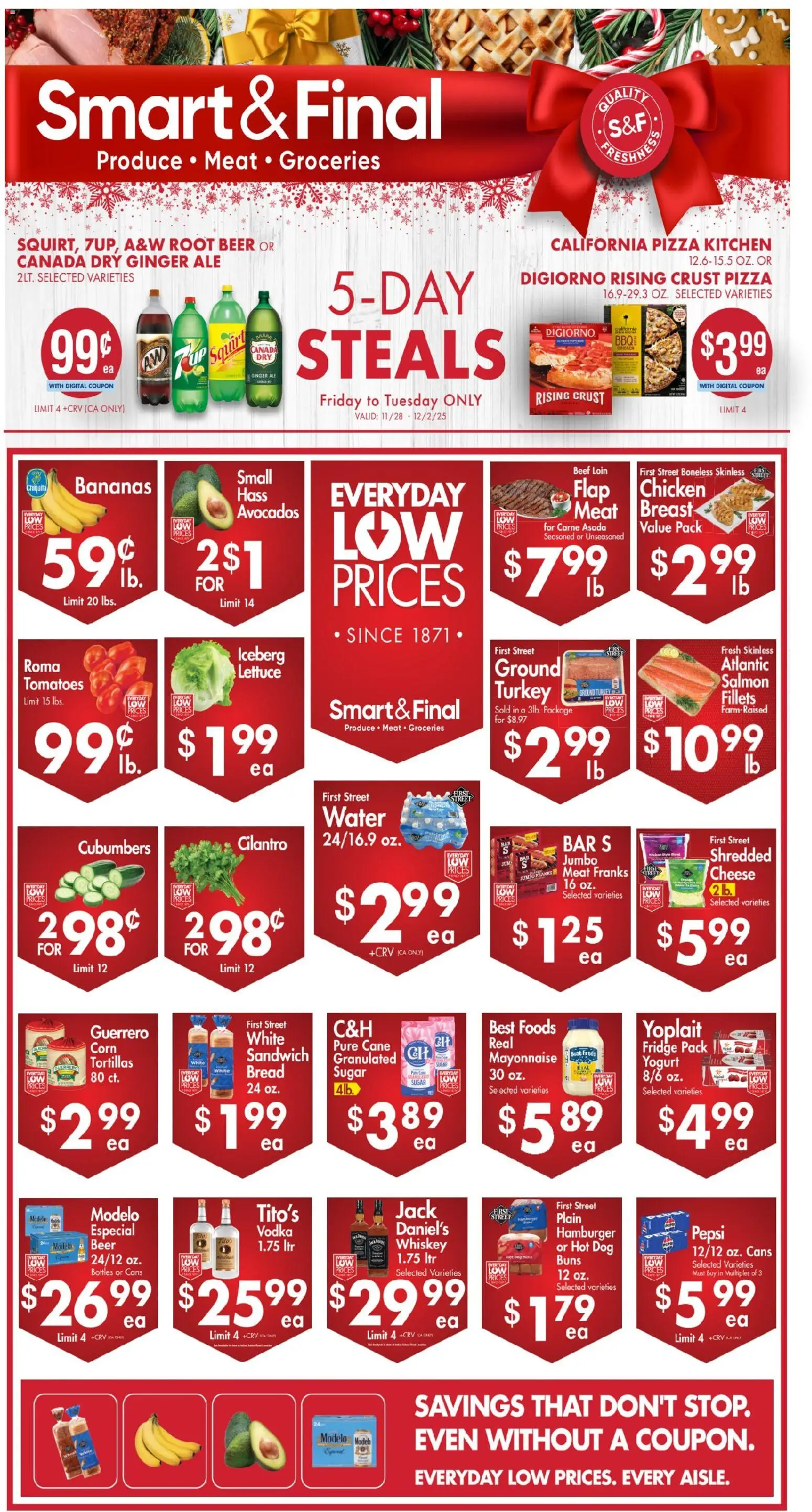 Smart & Final Weekly Ad - page 1- valid from 11/28/2025