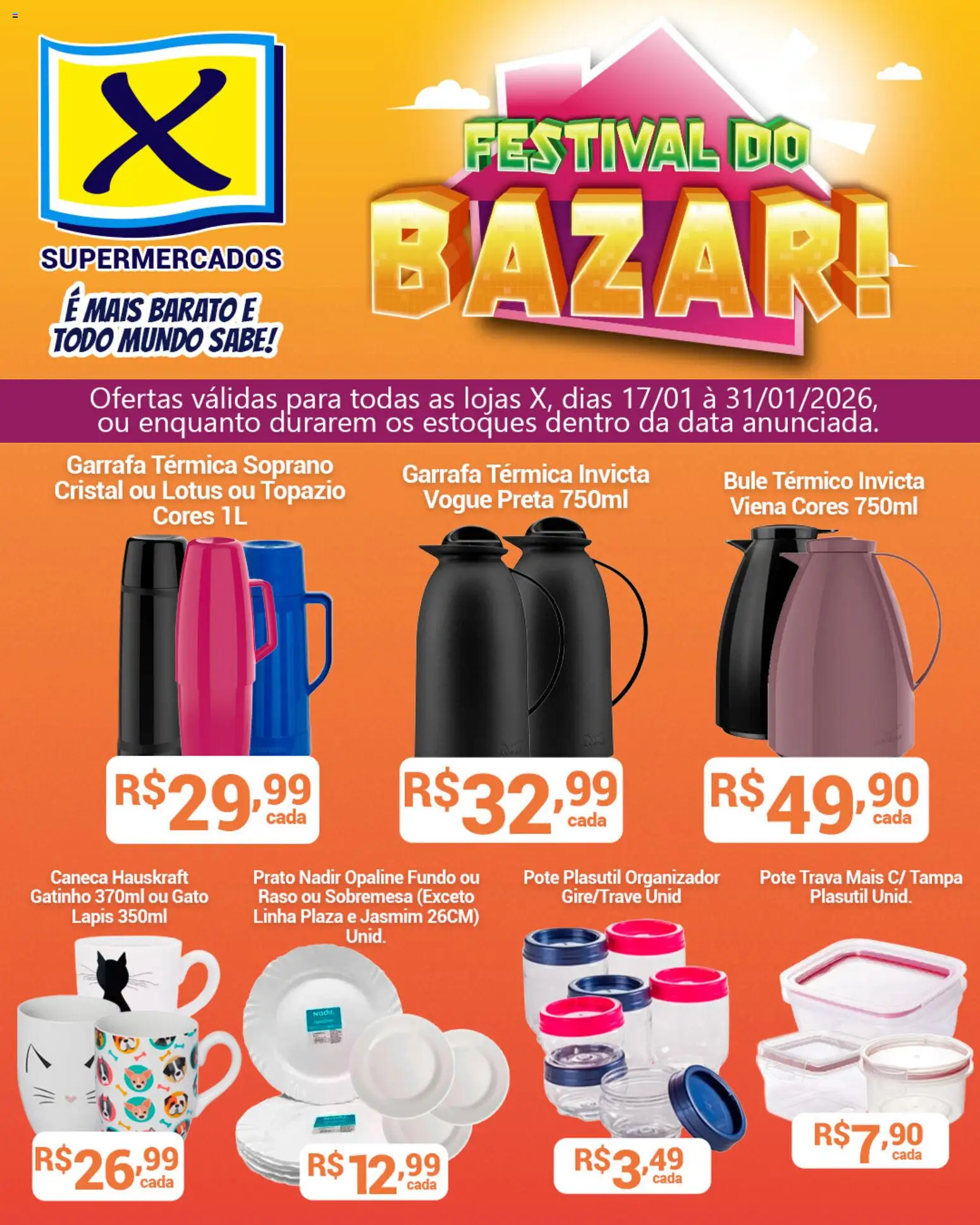 X Supermercados - Ofertas Festival do Bazar - página 1- válido a partir de 17/01/2026
