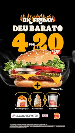 Pré-visualização Burger King Black Friday válida a partir de 14/11/2025