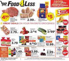 Preview Food 4 Less Weekly Ad valid from 01/21/2026