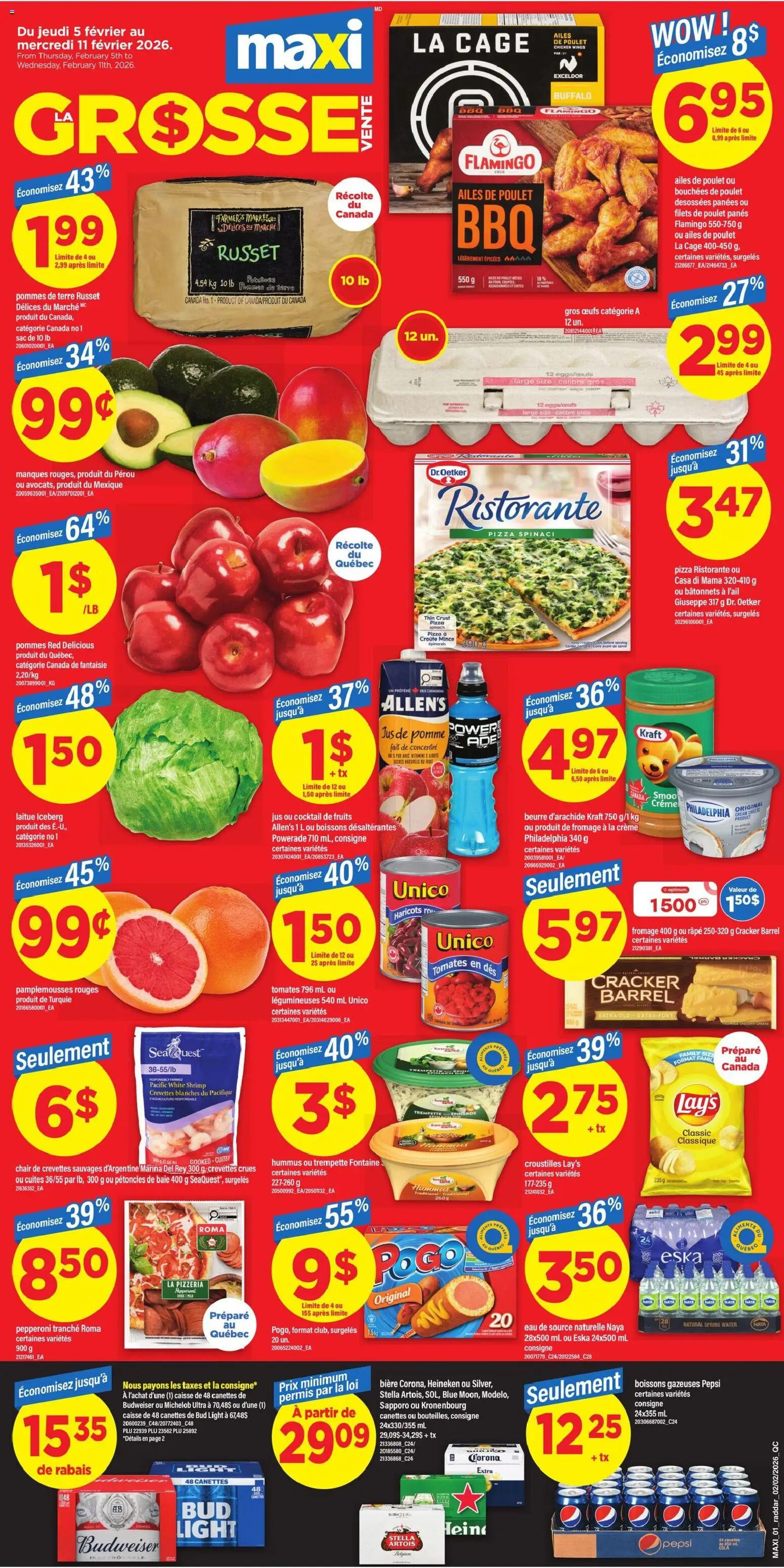 Maxi weekly flyer / circulaire - page 1- valid from Feb 5, 2026