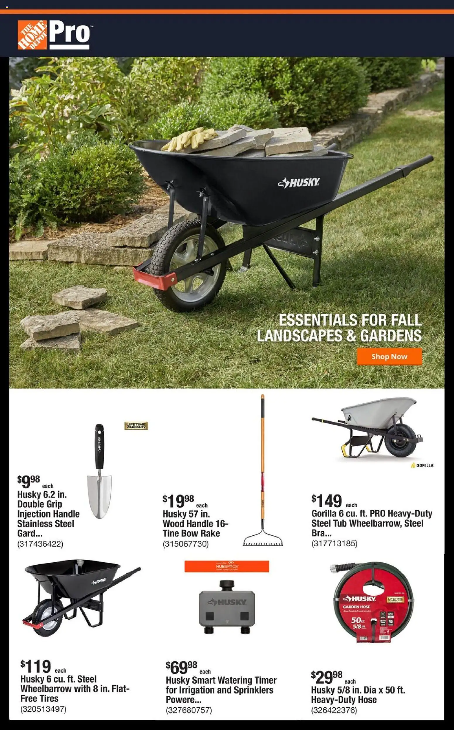 Home Depot Shop Pro Ad - page 1- valid from 11/03/2025