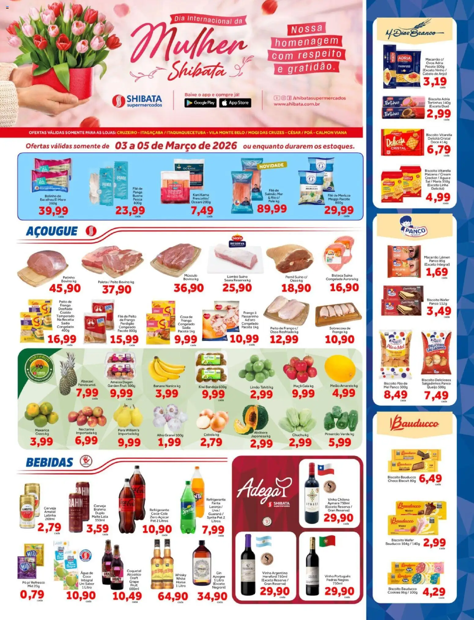 Shibata ofertas Cruzeiro, Itaqua, Mogi César e Poá - página 1- válido a partir de 03/03/2026
