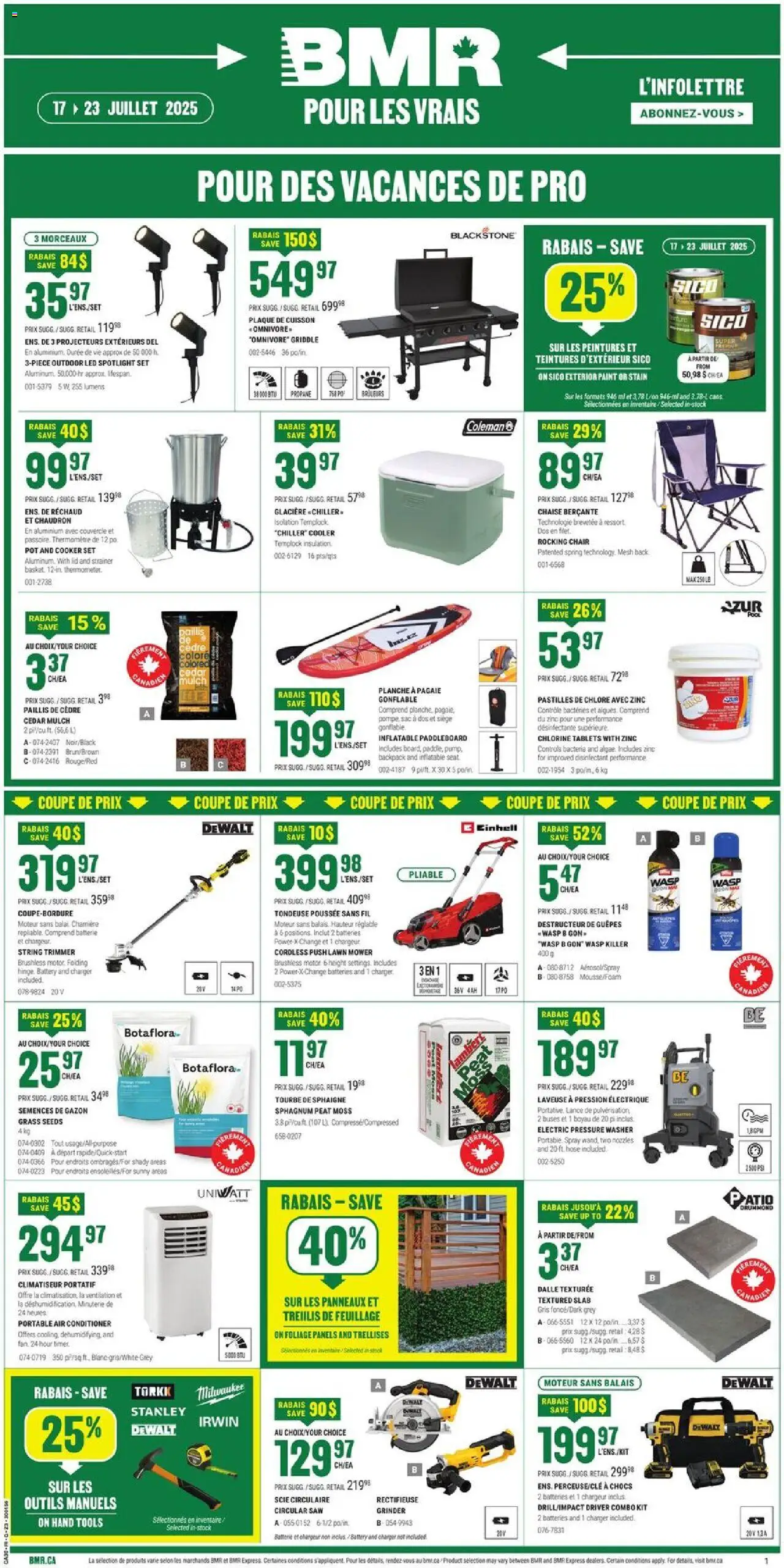 BMR weekly flyer - page 1- valid from Jul 17, 2025