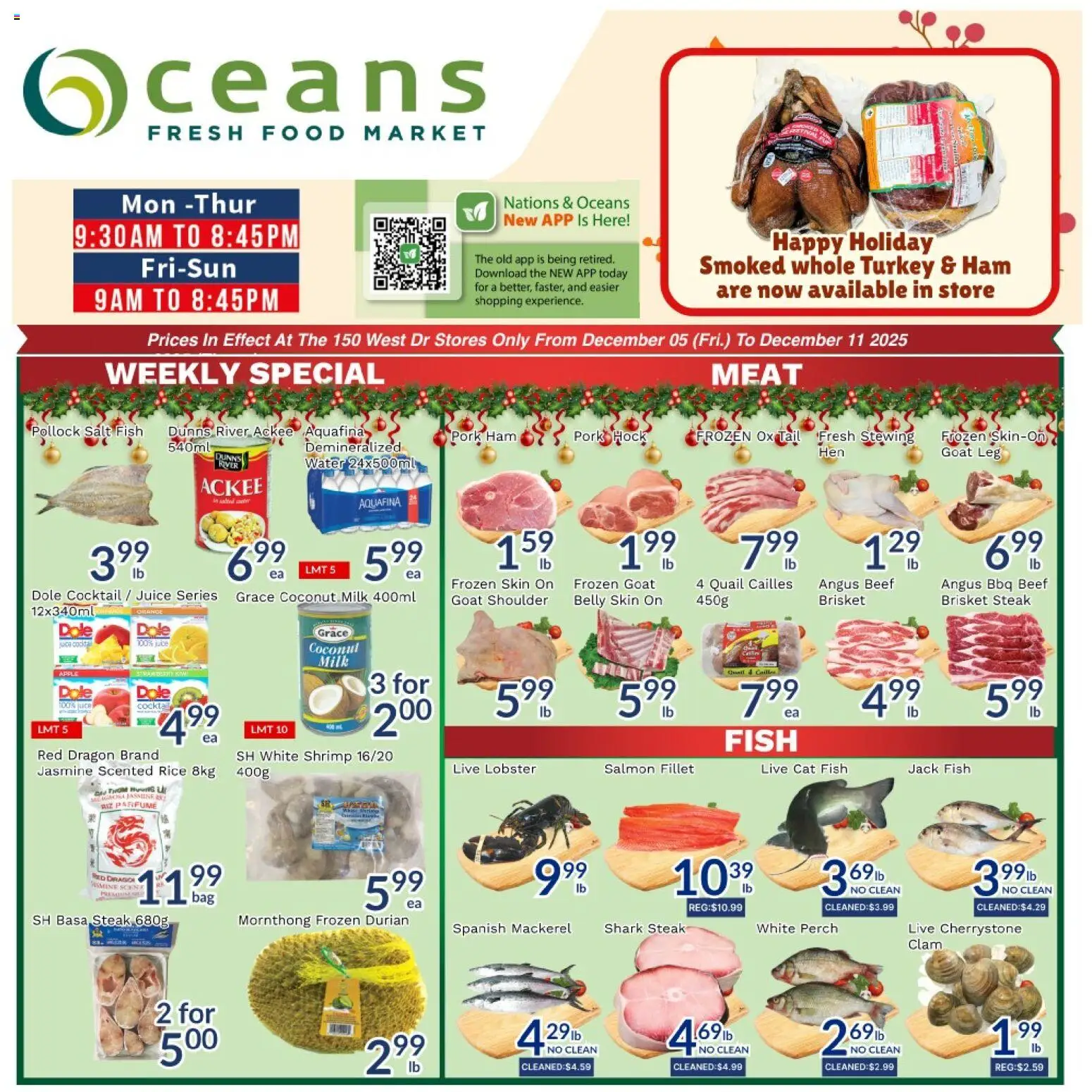 Oceans weekly flyer / circulaire - page 1- valid from Dec 5, 2025
