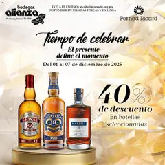Bodegas Alianza catálogo Tiempo de celebrar válido desde 01/12/2025