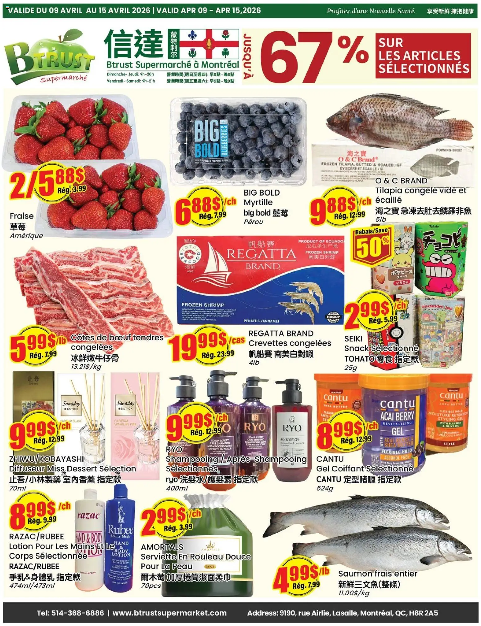 Btrust Supermarket weekly flyer / circulaire - page 1- valid from Apr 9, 2026