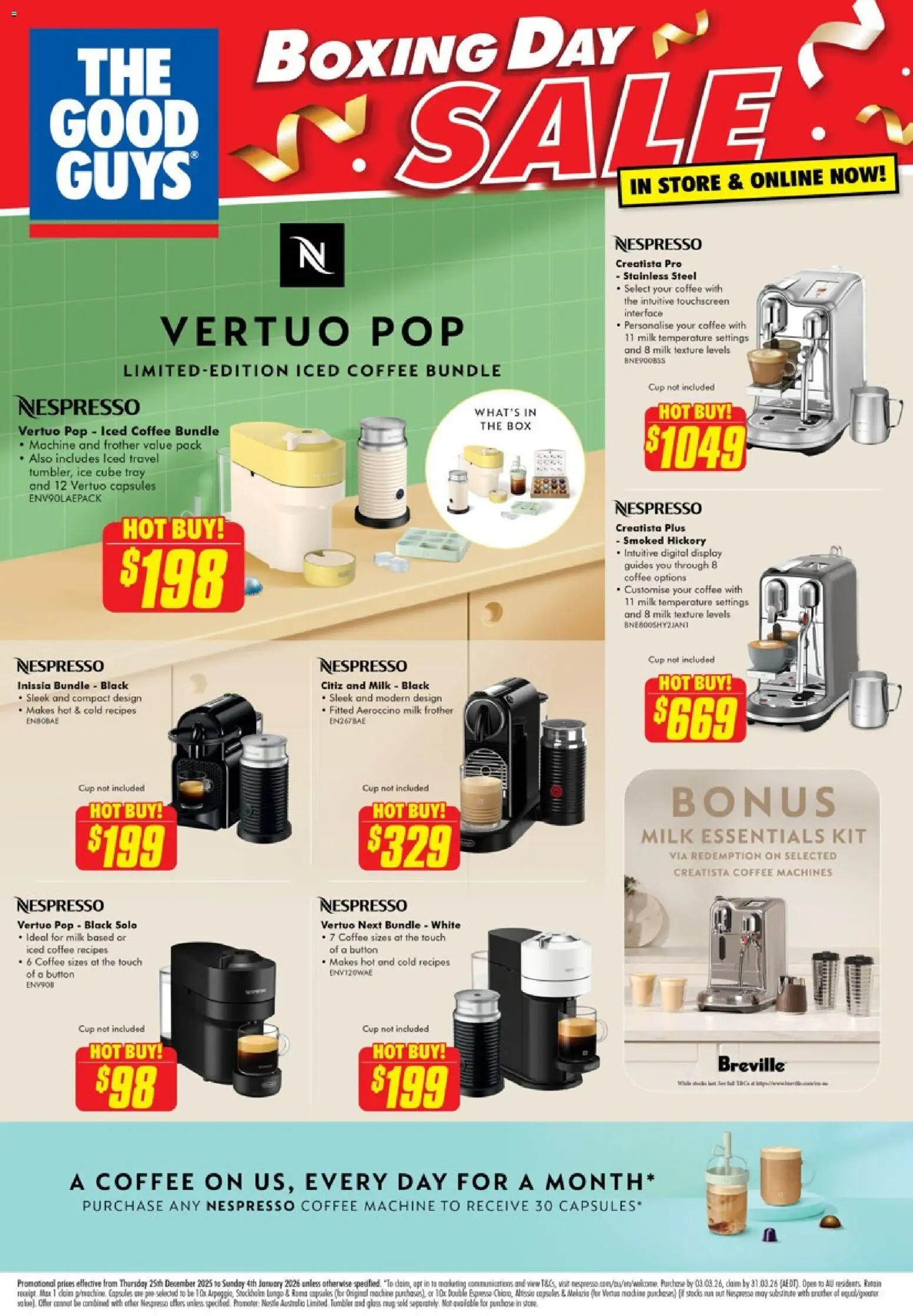 The Good Guys Nespresso Boxing Day Sale - page 1- valid from 24/12/2025