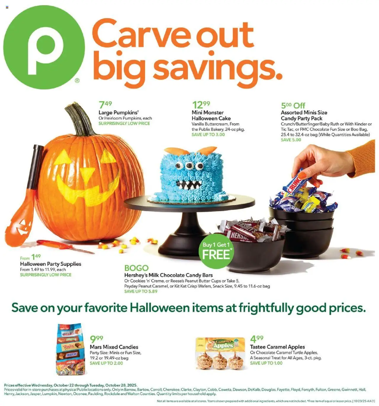 Publix Weekly Ad - page 1- valid from 10/22/2025