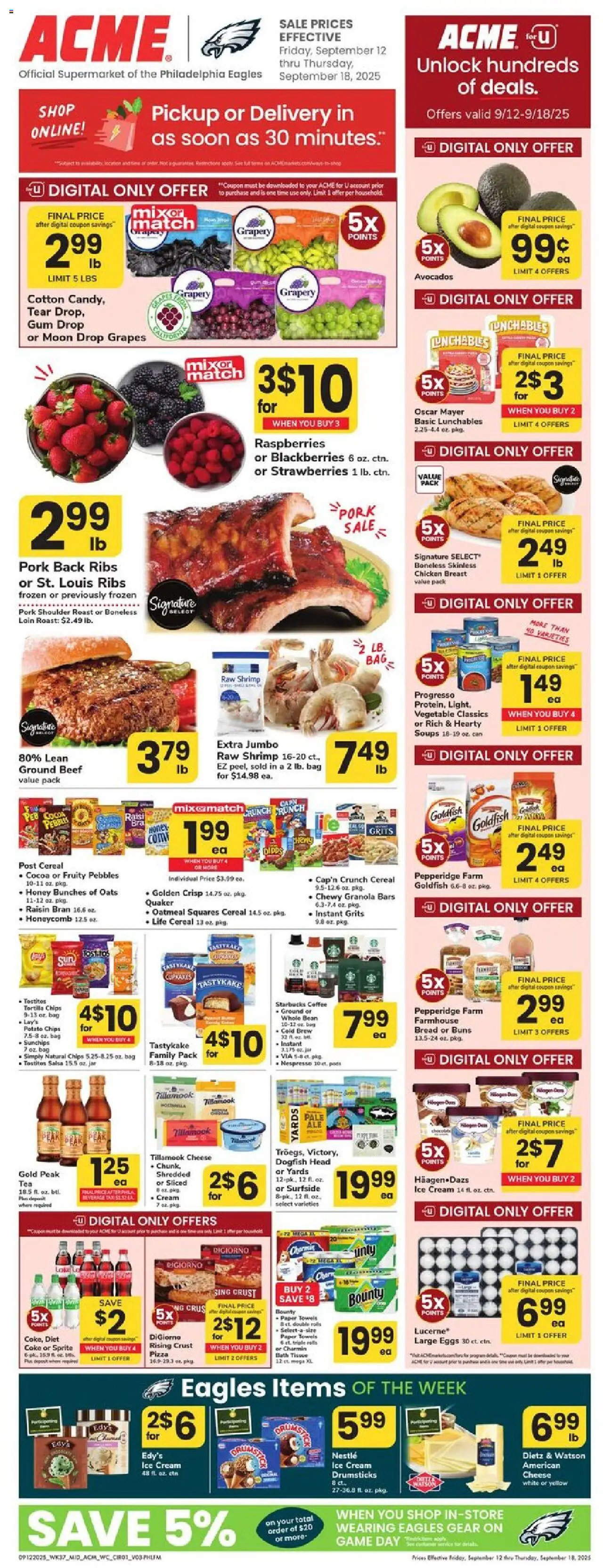 Acme Weekly Ad - page 1- valid from 09/12/2025