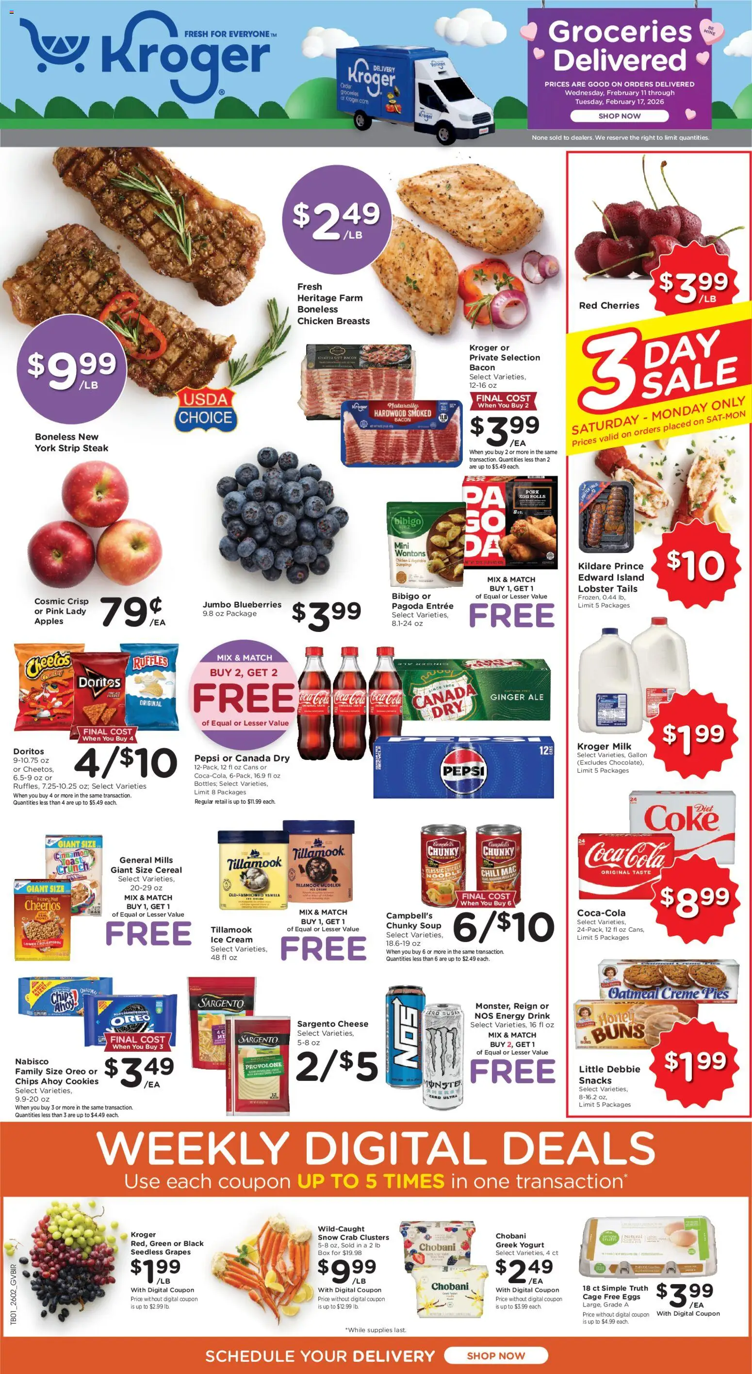 Kroger Ad - page 1- valid from 02/11/2026