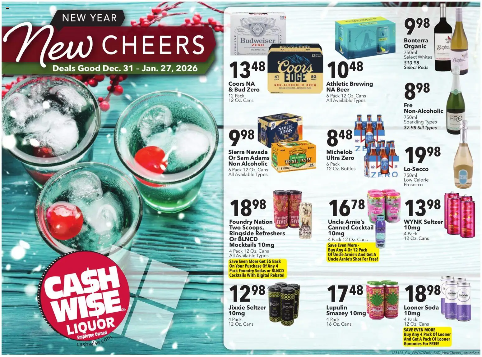 Cash Wise Bonus Ad - page 1- valid from 12/31/2025