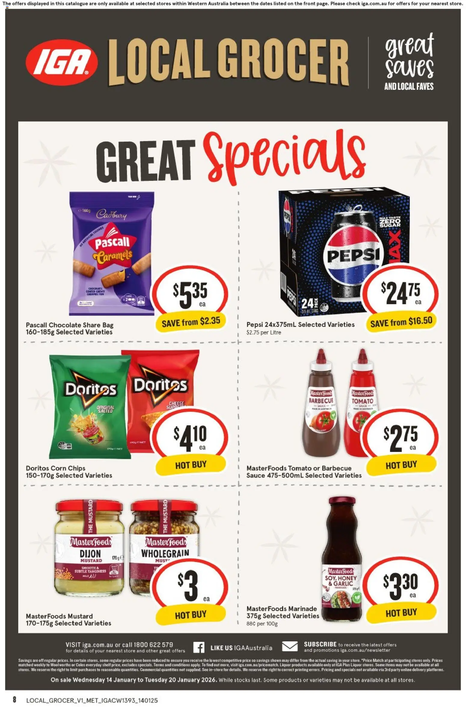 IGA Local Grocer WA - page 8- valid from 14/01/2026