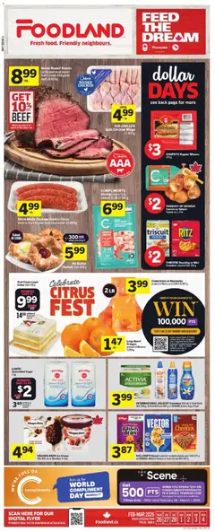 Preview Foodland weekly flyer / circulaire valid from Feb 26, 2026