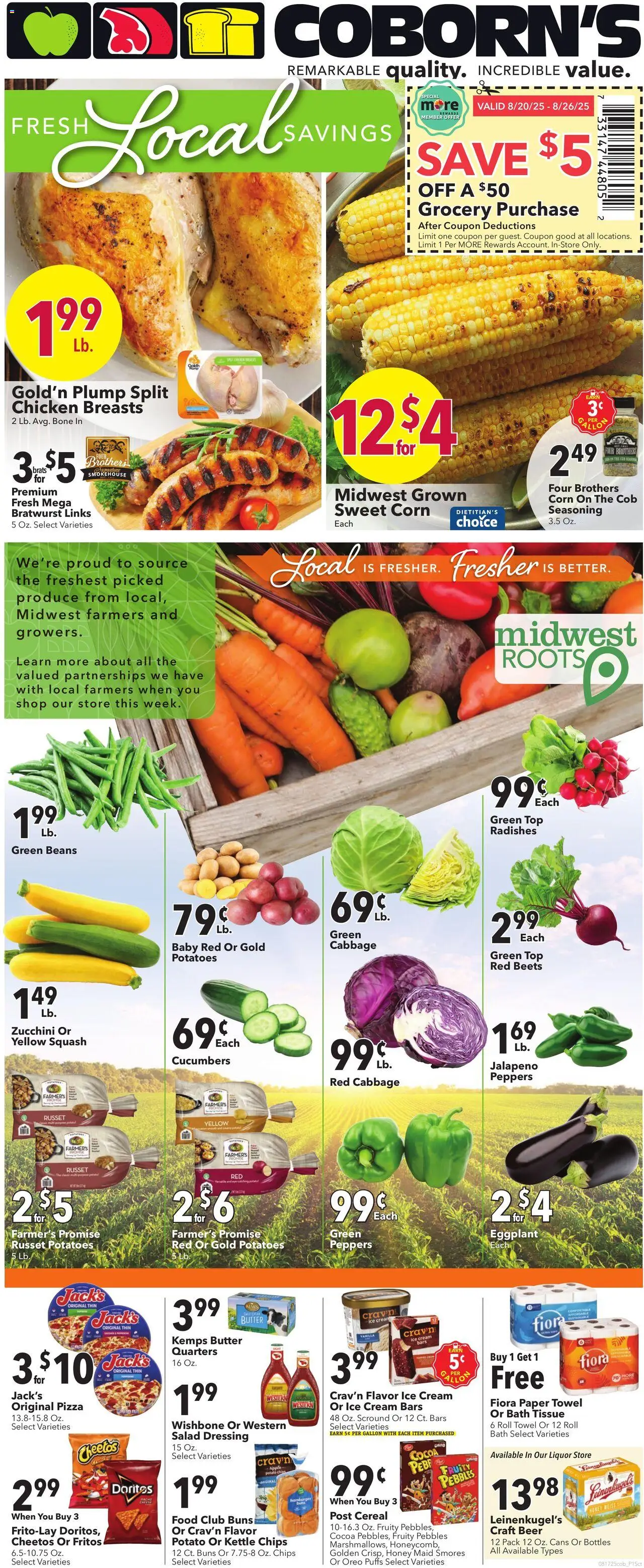 Coborn's Weekly Ad - page 1- valid from 08/20/2025