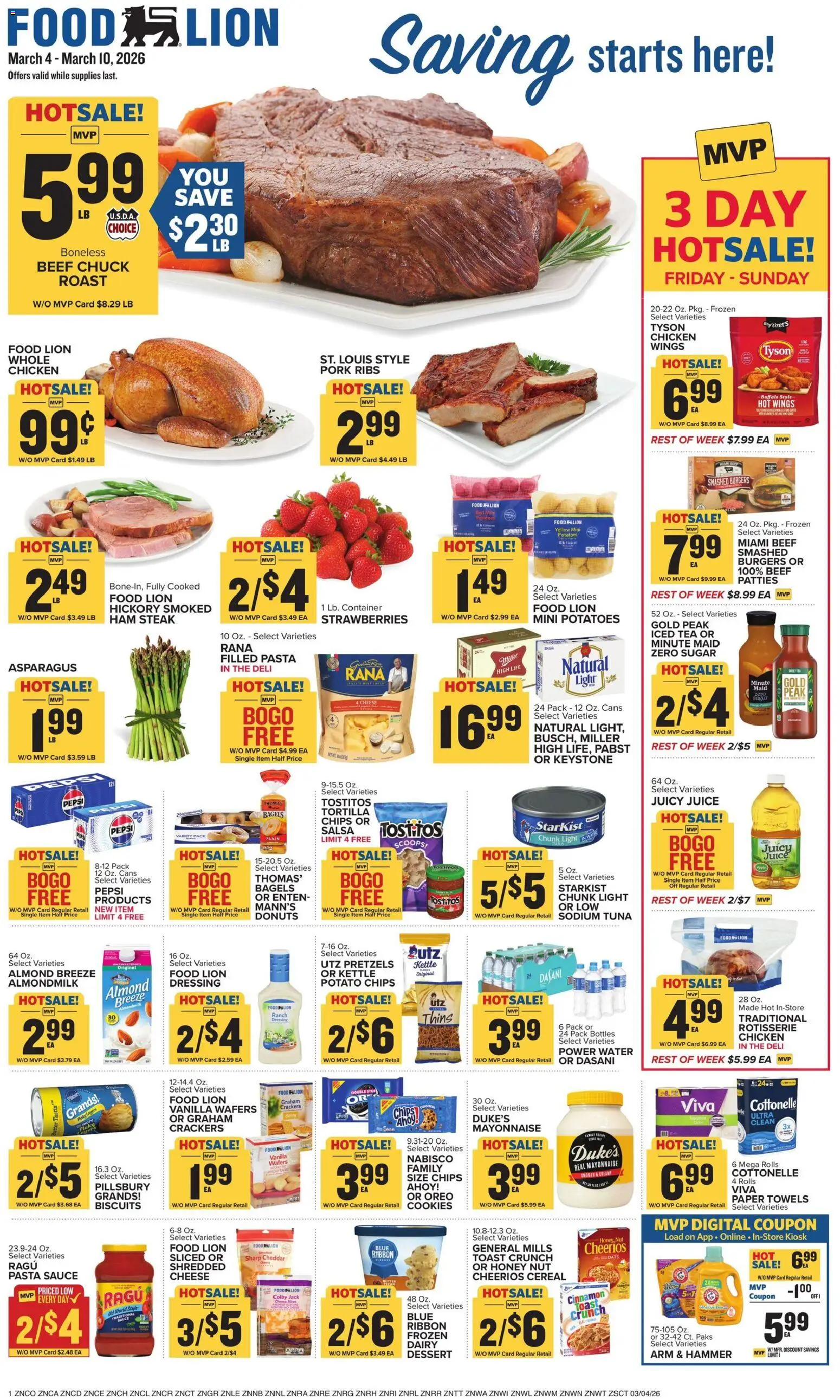 Food Lion Weekly Ad - page 1- valid from 03/04/2026