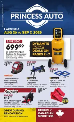 Preview Princess Auto - 2 Week Sale! valid from Aug 26, 2025