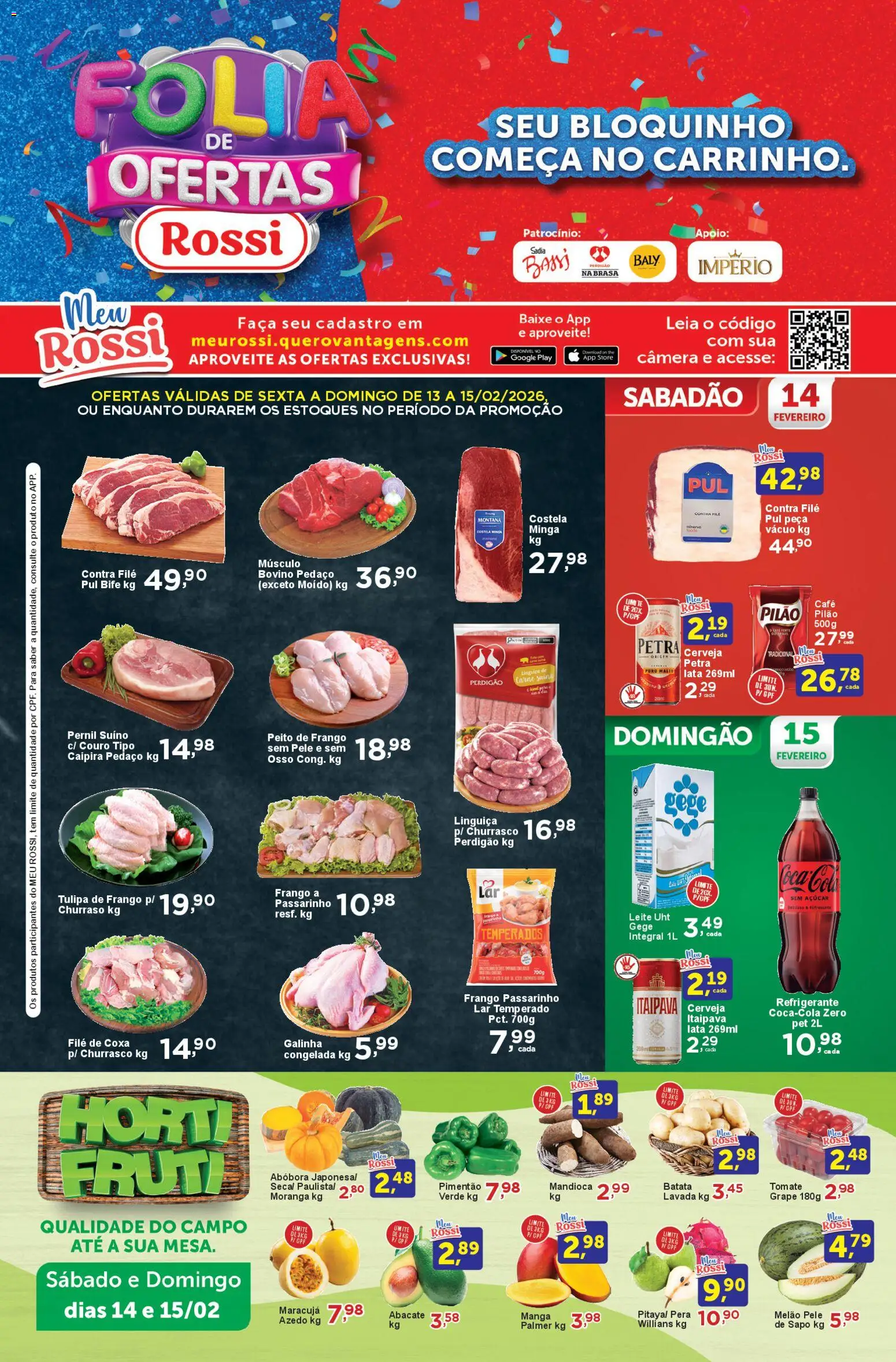 Rossi Supermercados ofertas Fim de semana - página 1- válido a partir de 13/03/2026
