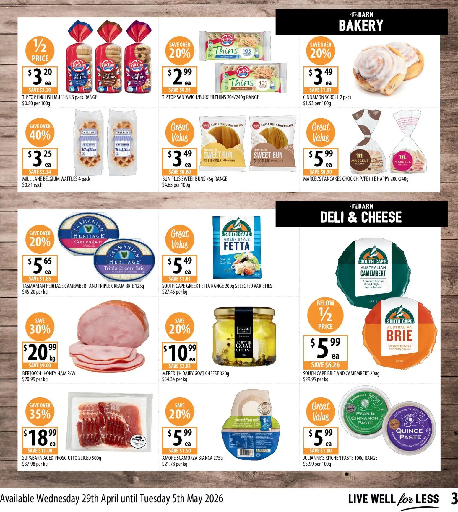 Supabarn catalogue  - page 3- valid from 29/04/2026