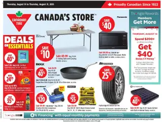 Preview Canadian Tire flyer / circulaire valid from Aug 14, 2025