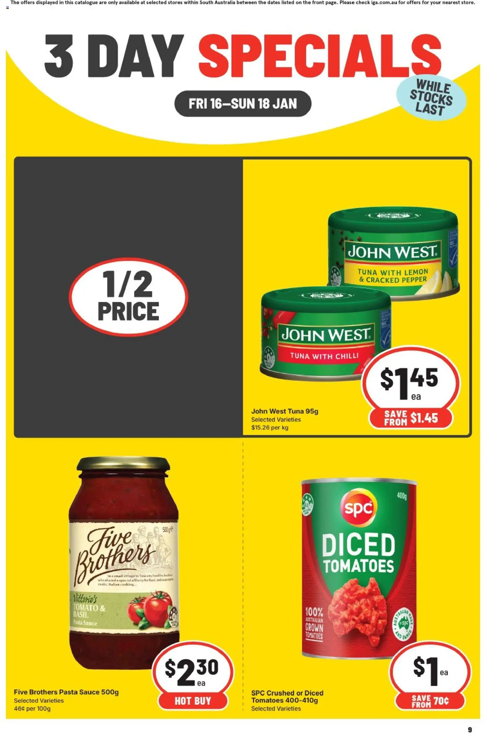 IGA - 3 Day Specials SA - page 2- valid from 16/01/2026