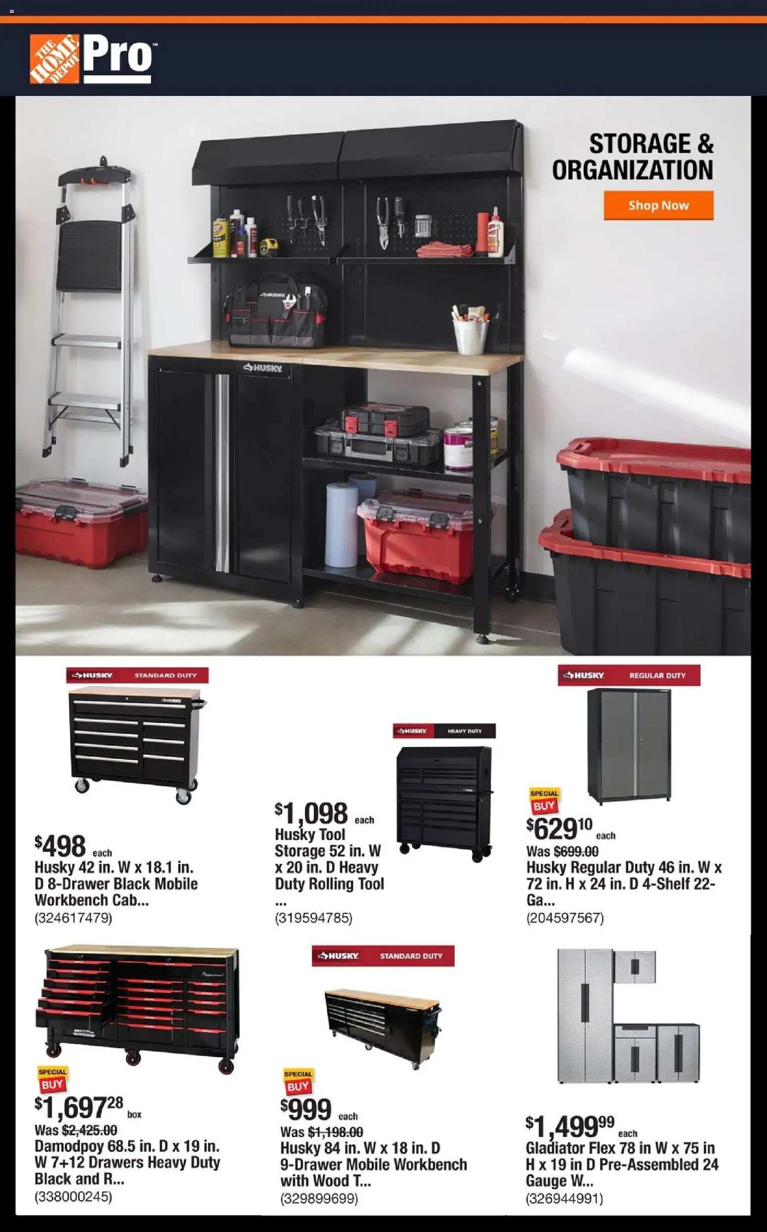Home Depot Shop Pro Ad - FL - page 1- valid from 12/01/2025