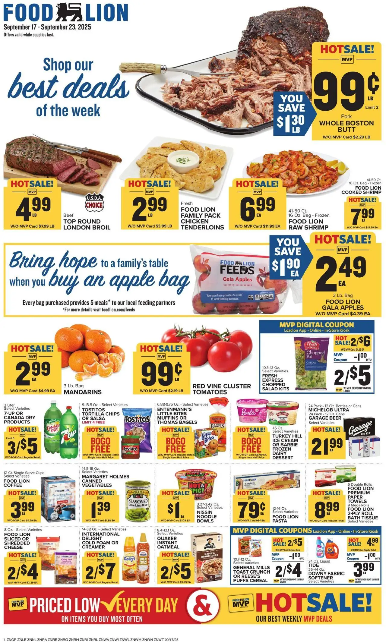 Food Lion Weekly Ad - page 1- valid from 09/17/2025