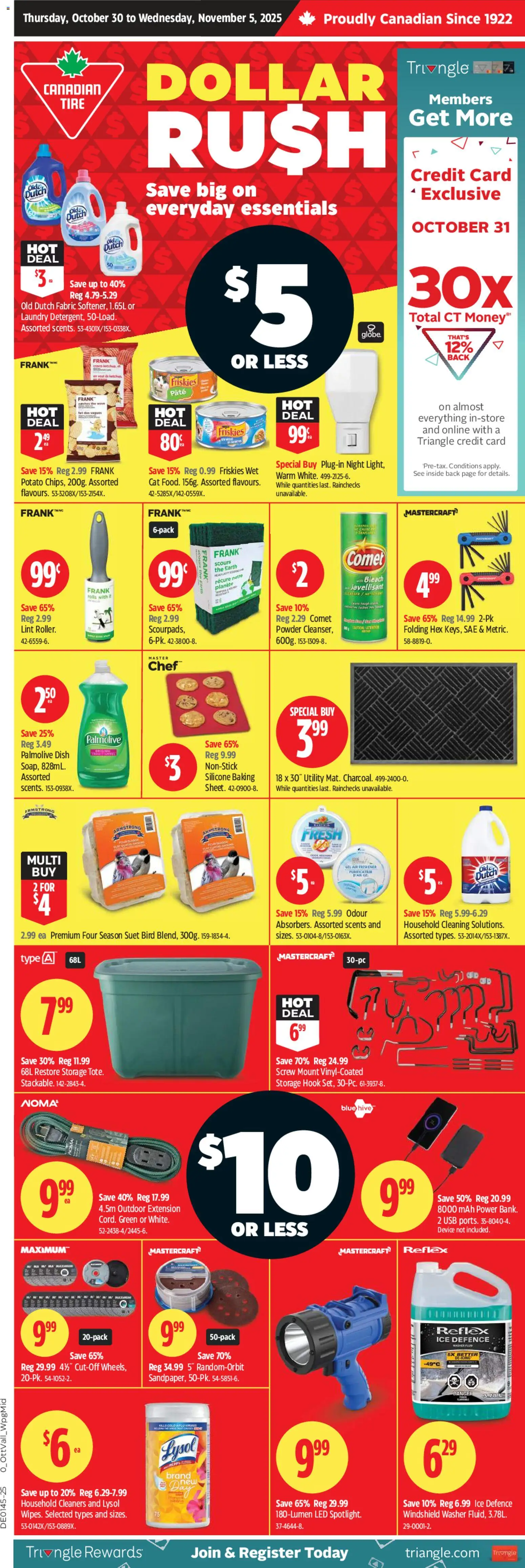 Canadian Tire - Dollar Rush - page 1- valid from Oct 30, 2025