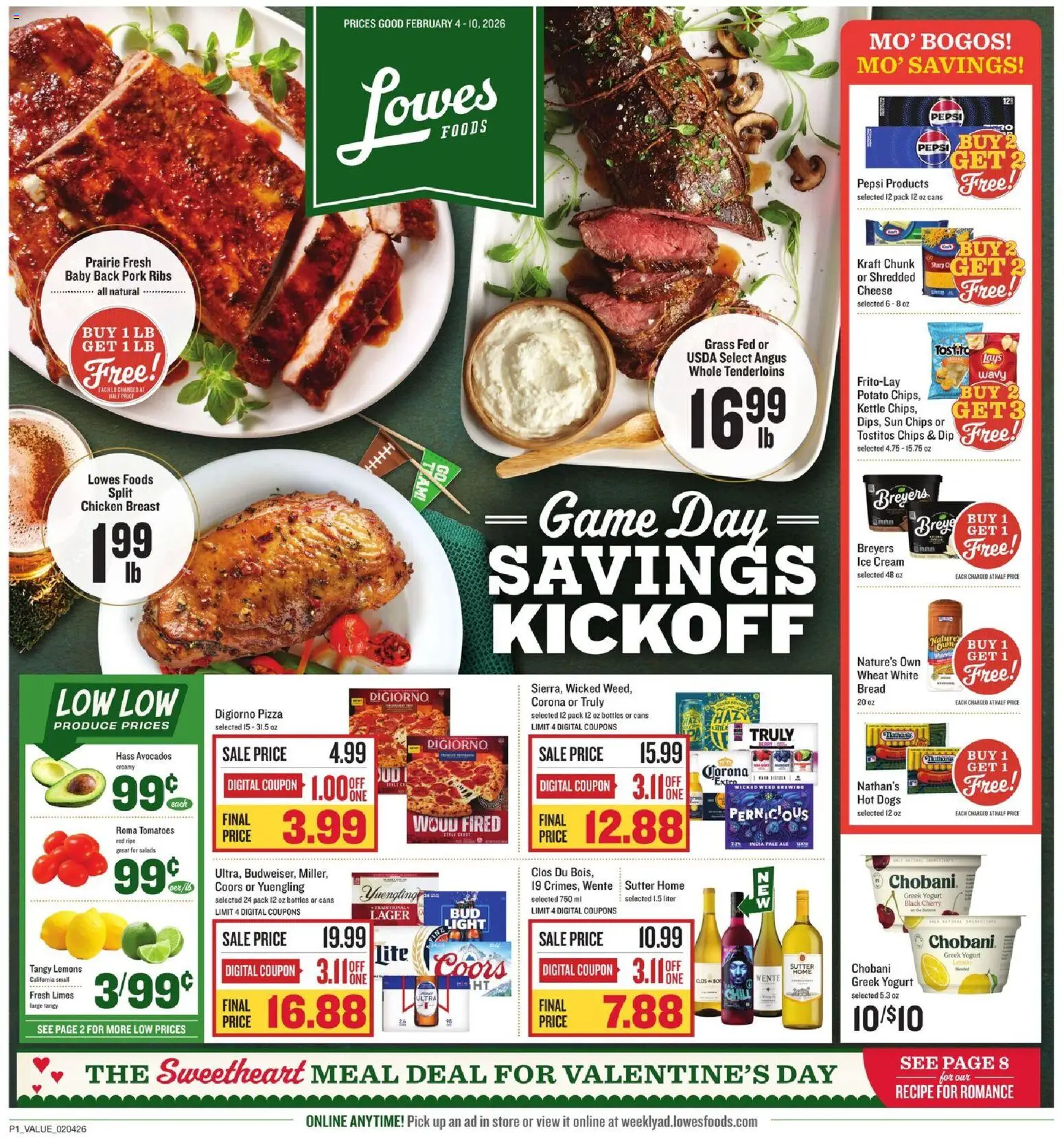 Lowes Foods Weekly Ad - NC - page 1- valid from 02/04/2026