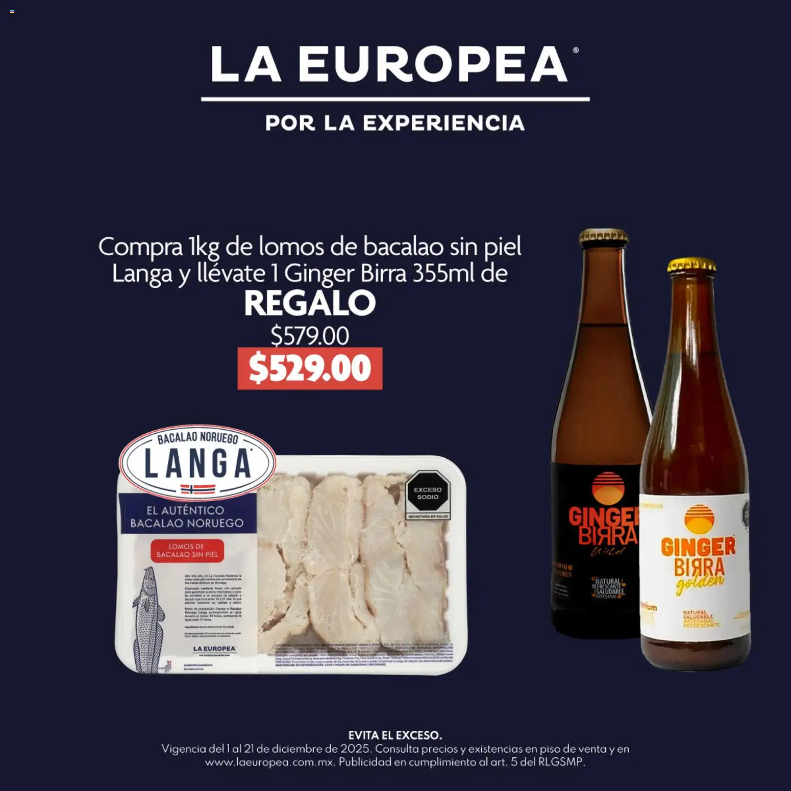 La Europea catálogo Bacalao Langa - página 1- válido desde 07/12/2025