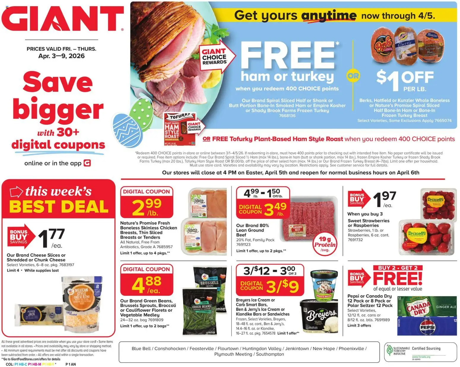 Giant Weekly Ad - page 1- valid from 04/03/2026