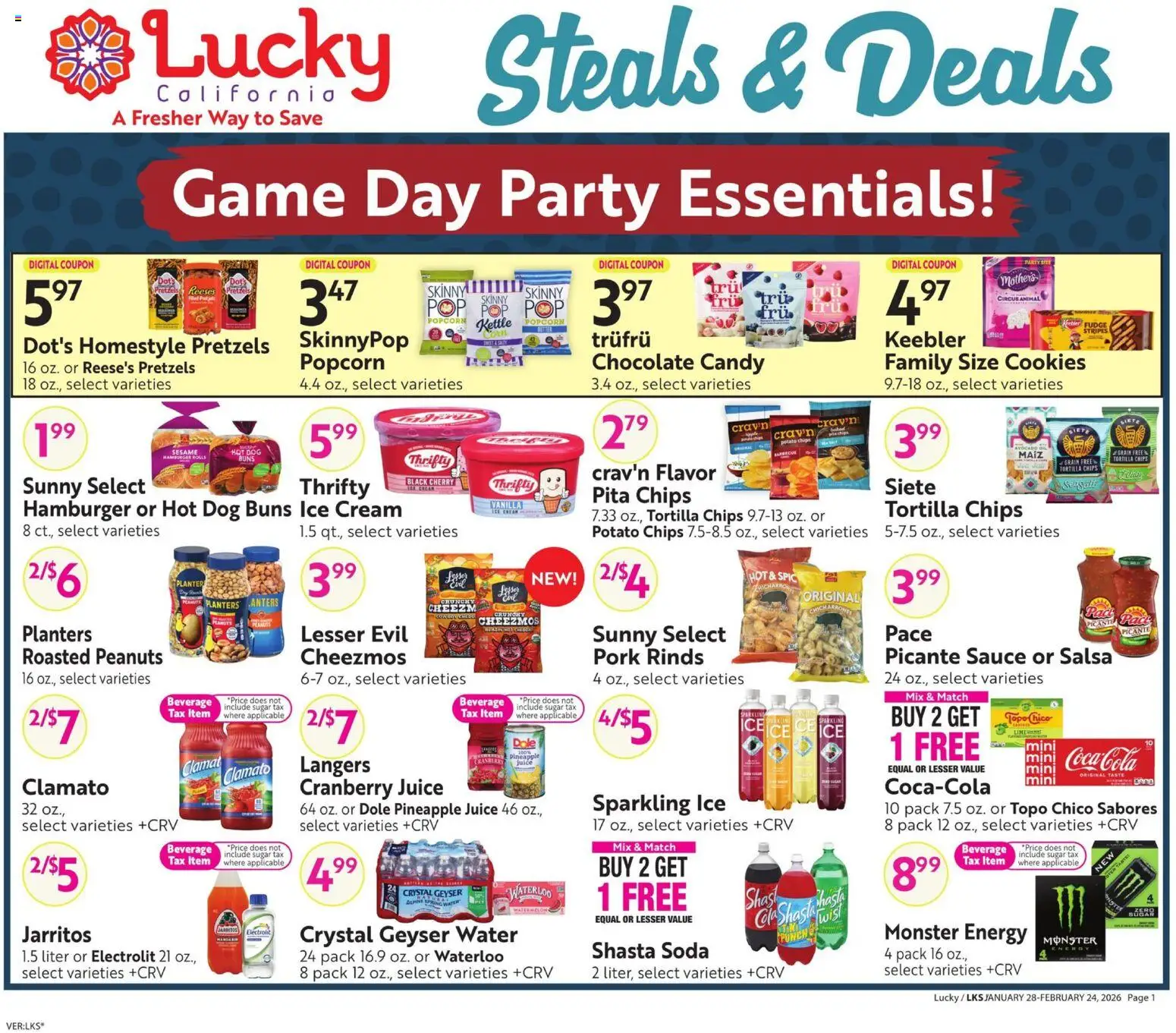 Lucky Supermarkets Big Book of Savings - page 1- valid from 01/28/2026