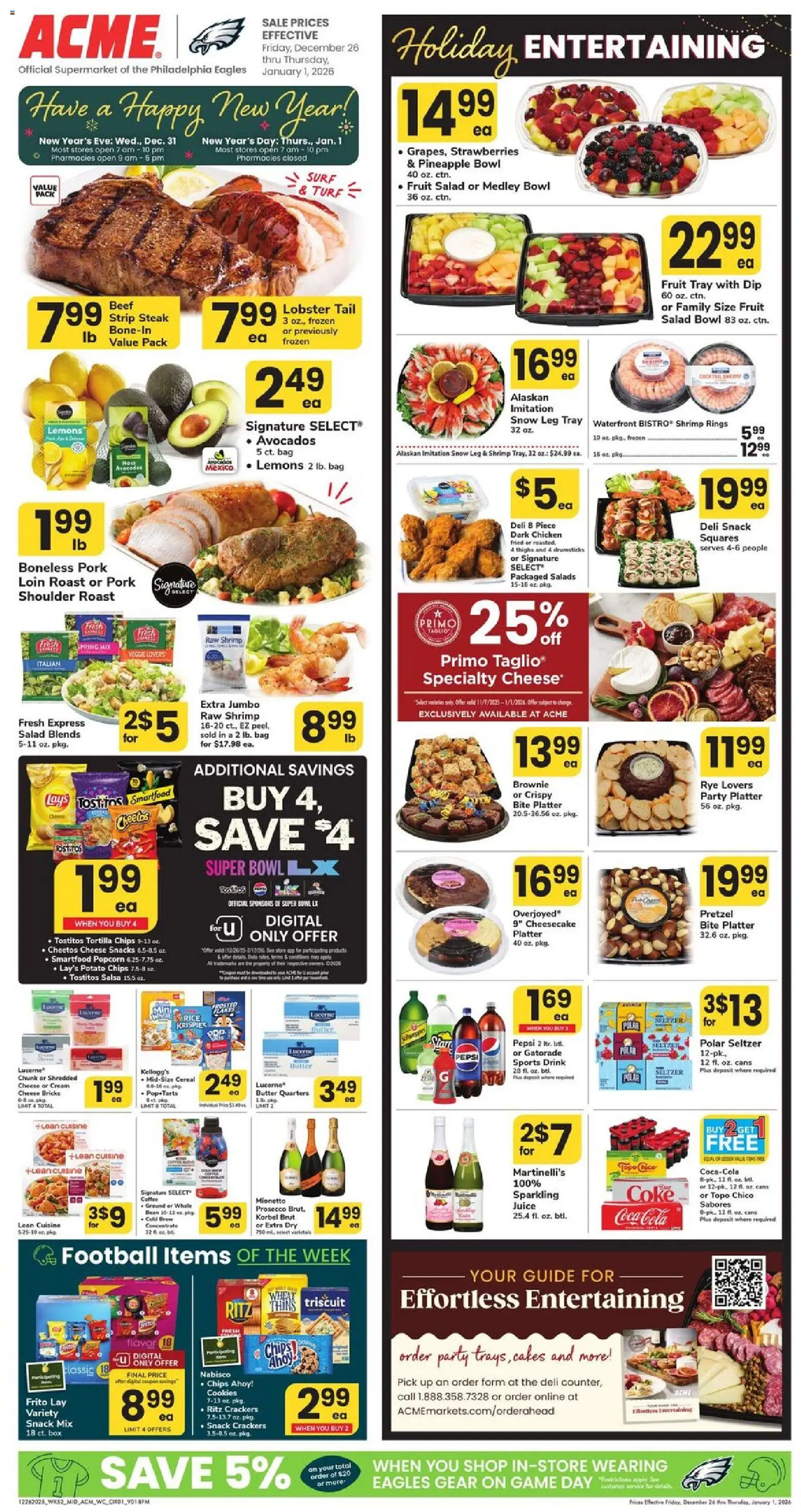 Acme Weekly Ad - PA - page 1- valid from 12/26/2025