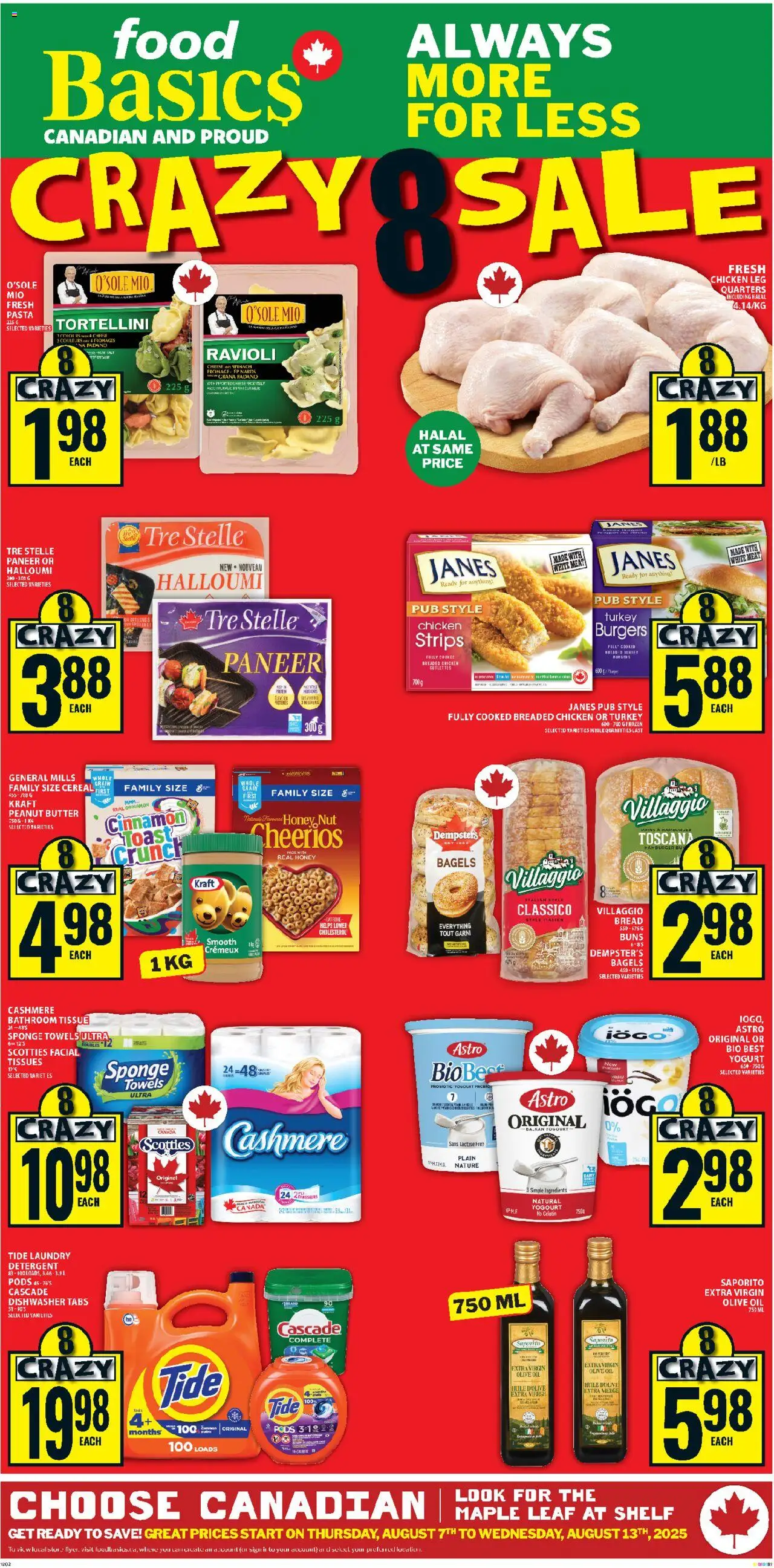 Food Basics weekly flyer / circulaire - page 1- valid from Aug 7, 2025
