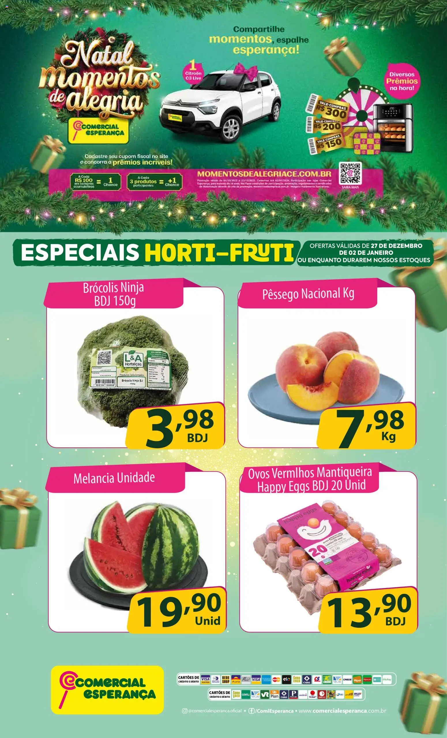 Comercial Esperança - Ofertas Hortifruti - página 1- válido a partir de 27/12/2025
