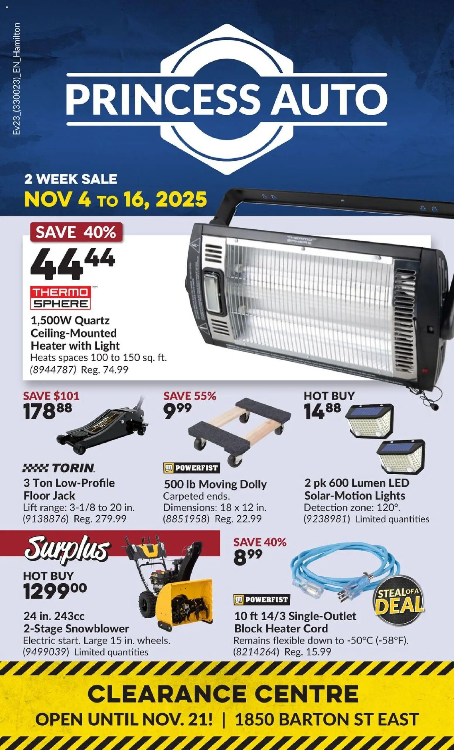 Princess Auto - 2 Week Sale! - page 1- valid from Nov 4, 2025